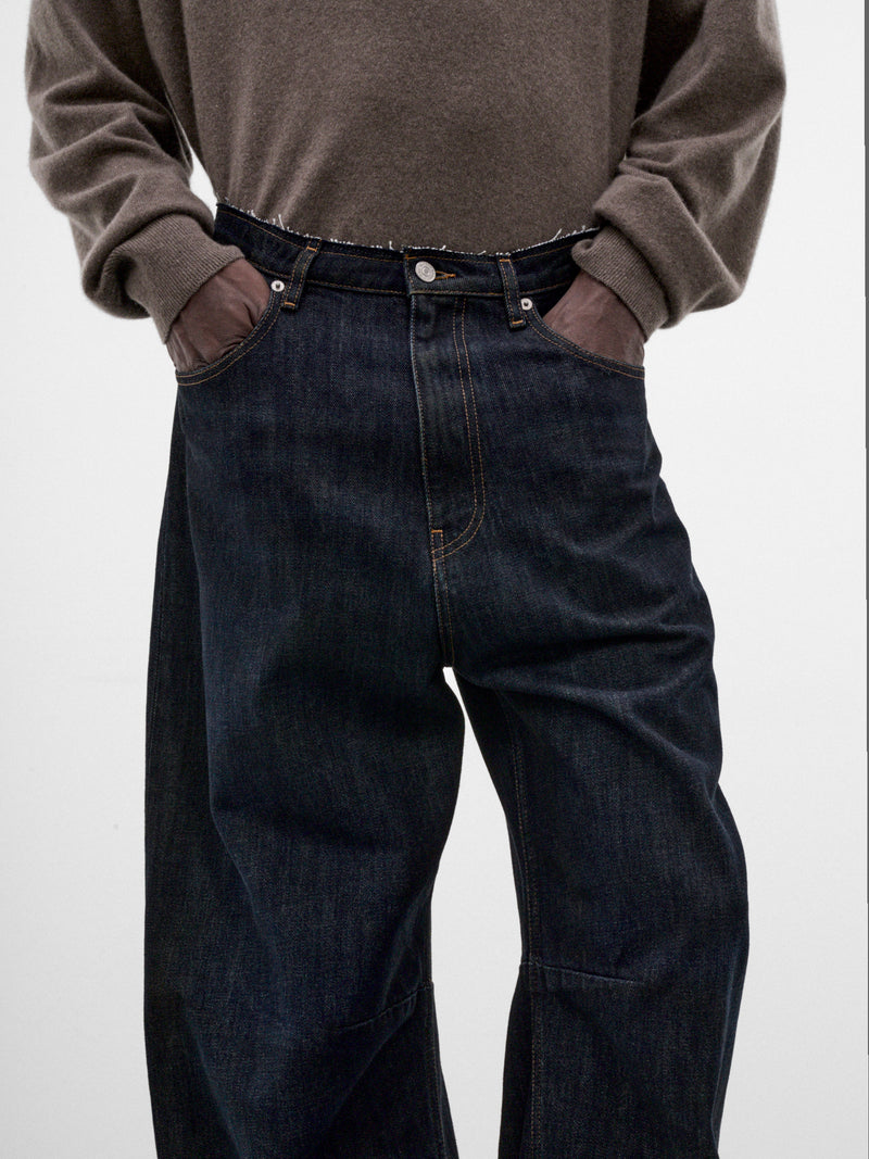 Indigo Wide Leg Jeans (SH2LA0039-M30063-NAVY-BLUE)