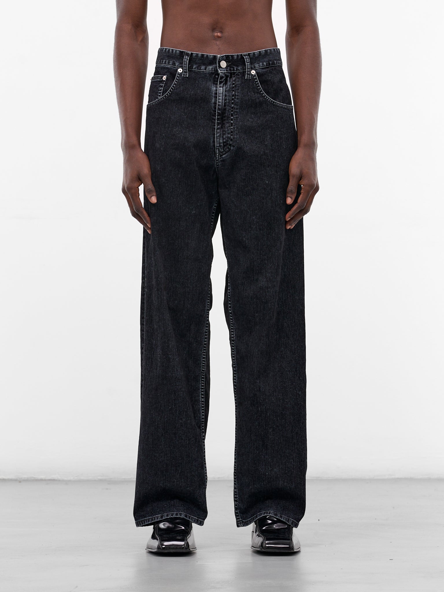 Black Denim Wide Leg Jeans (SH2LA0042-M30039-900-BLACK)