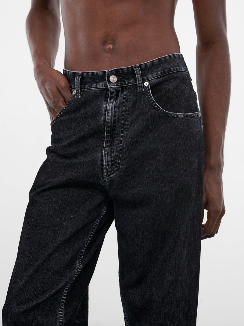 Black Denim Wide Leg Jeans (SH2LA0042-M30039-900-BLACK)