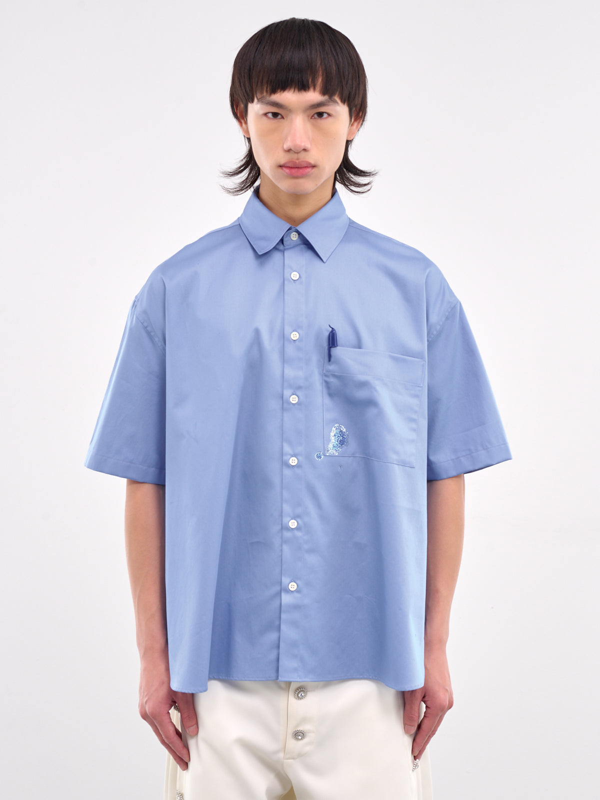 Ink Stained Shirt (SH33PO26A25-BLUE)