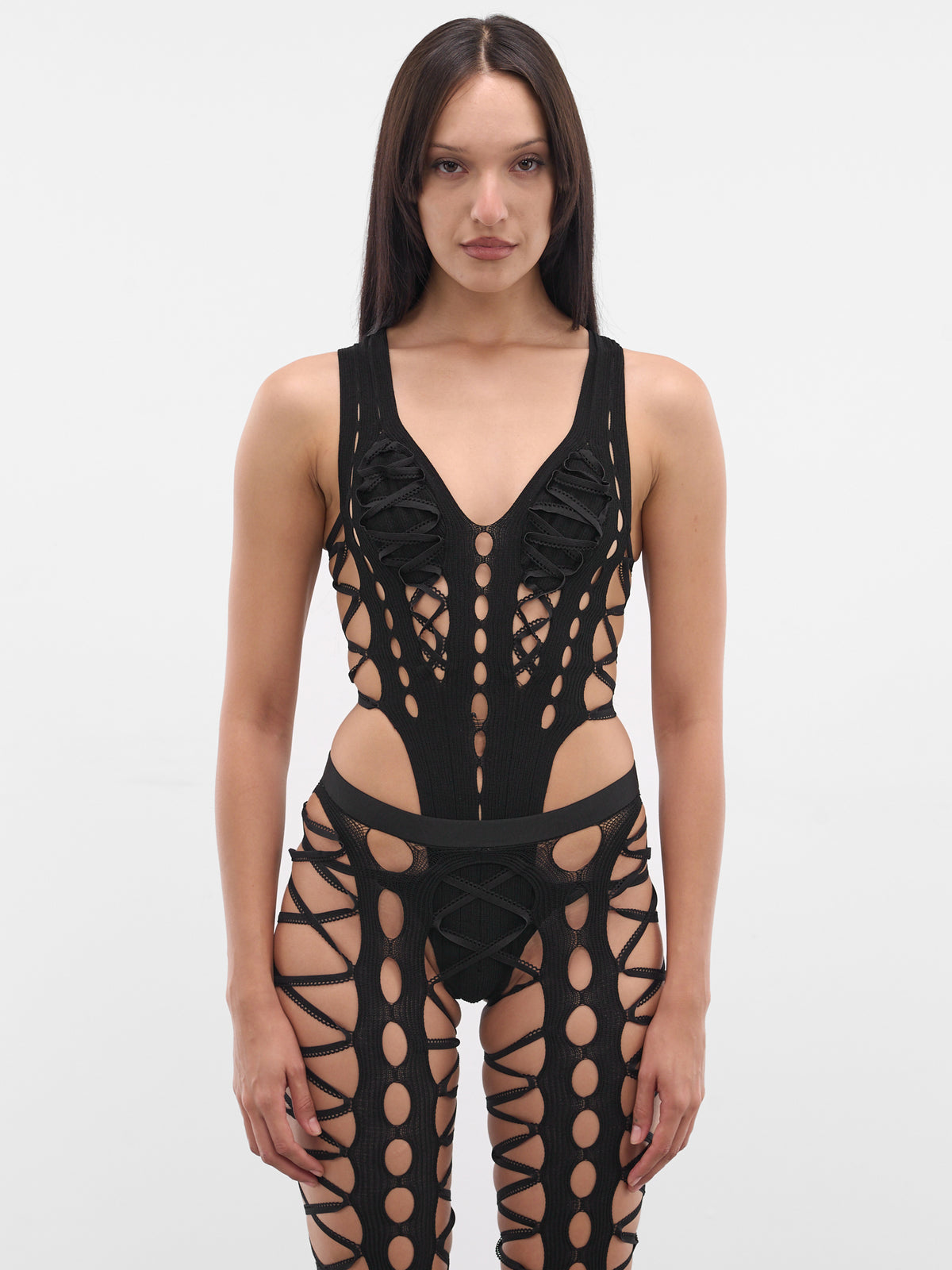 Black Shibari Knit Bodysuit (SHIBARI-KNIT-OPEN-BLACK)