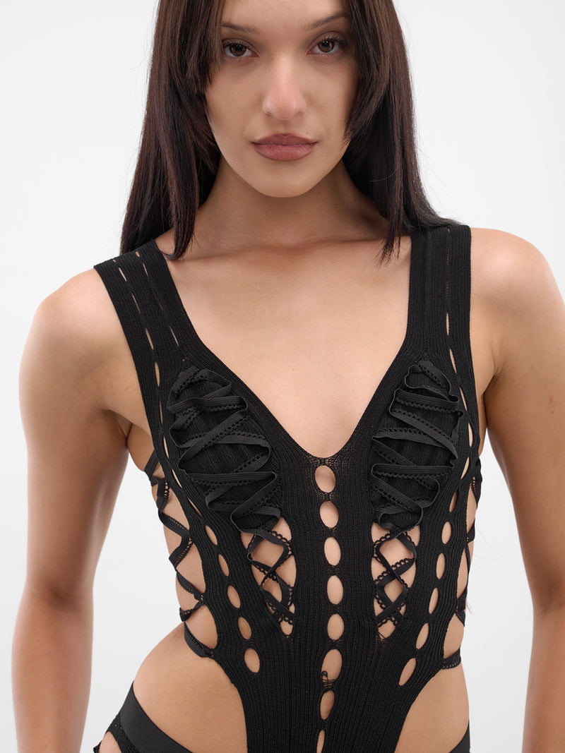 Black Shibari Knit Bodysuit (SHIBARI-KNIT-OPEN-BLACK)