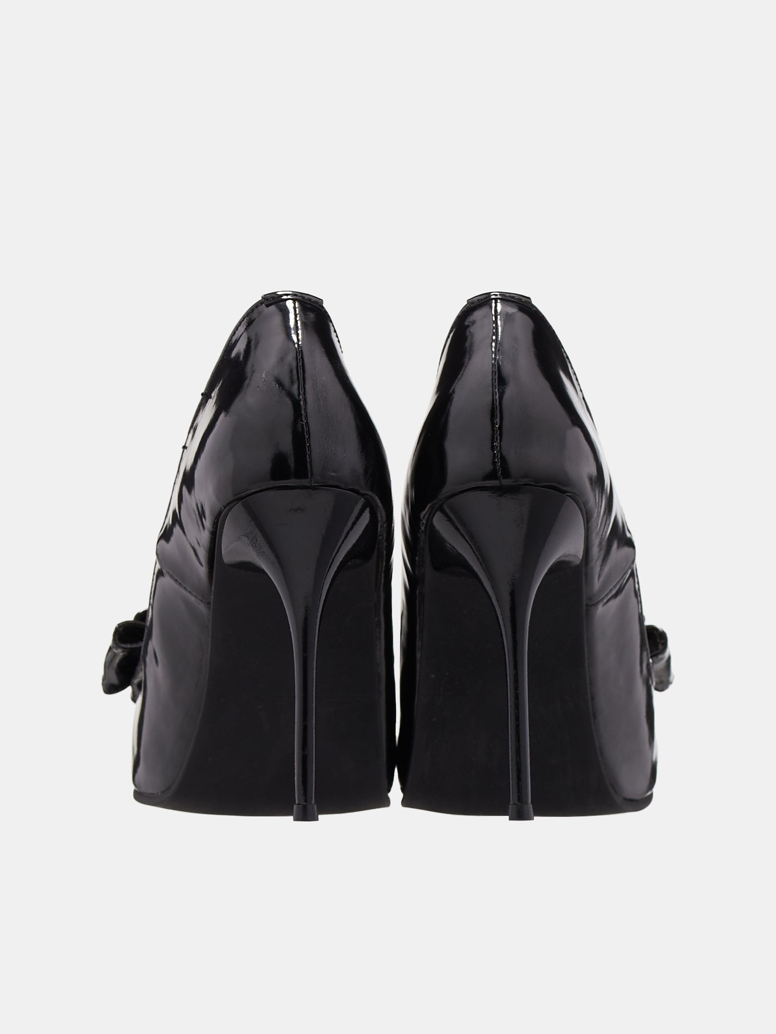 Shiny Faux Leather Pointy Heels (SHINY-FAUX-LTHR-POINTY-BLACK)