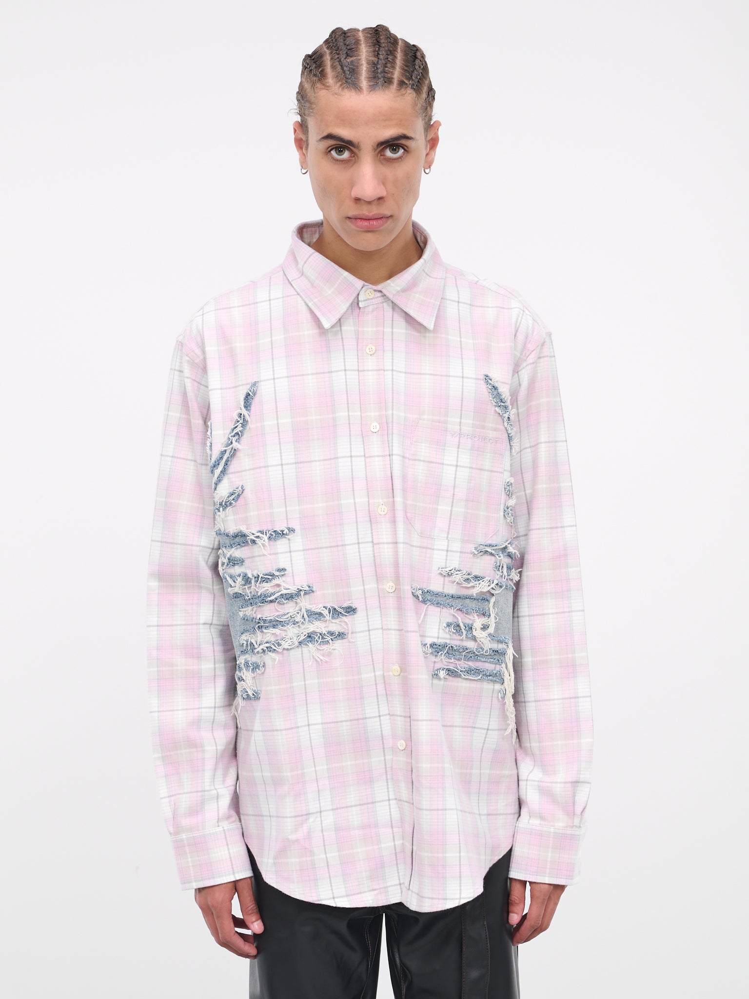 Whisker Flannel Shirt (SHIRT72-S25-F460-PINK-LIGHT-GR)