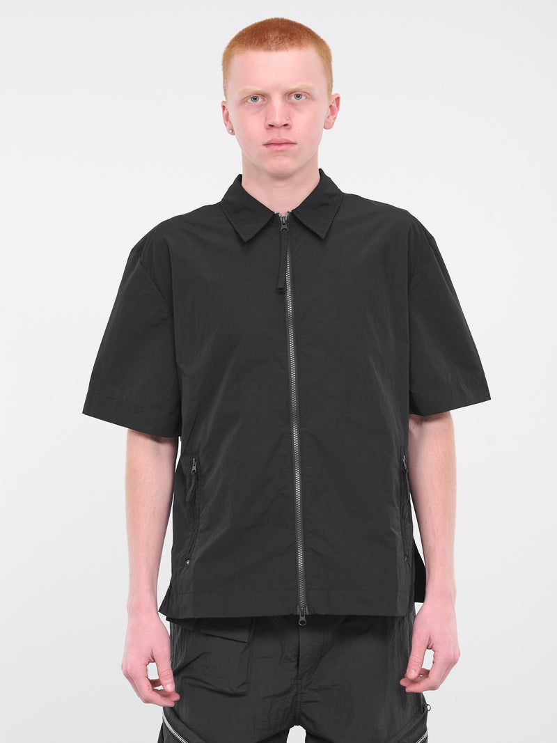 Short Sleeve Zip Shirt (SHJ-01-BLACK)