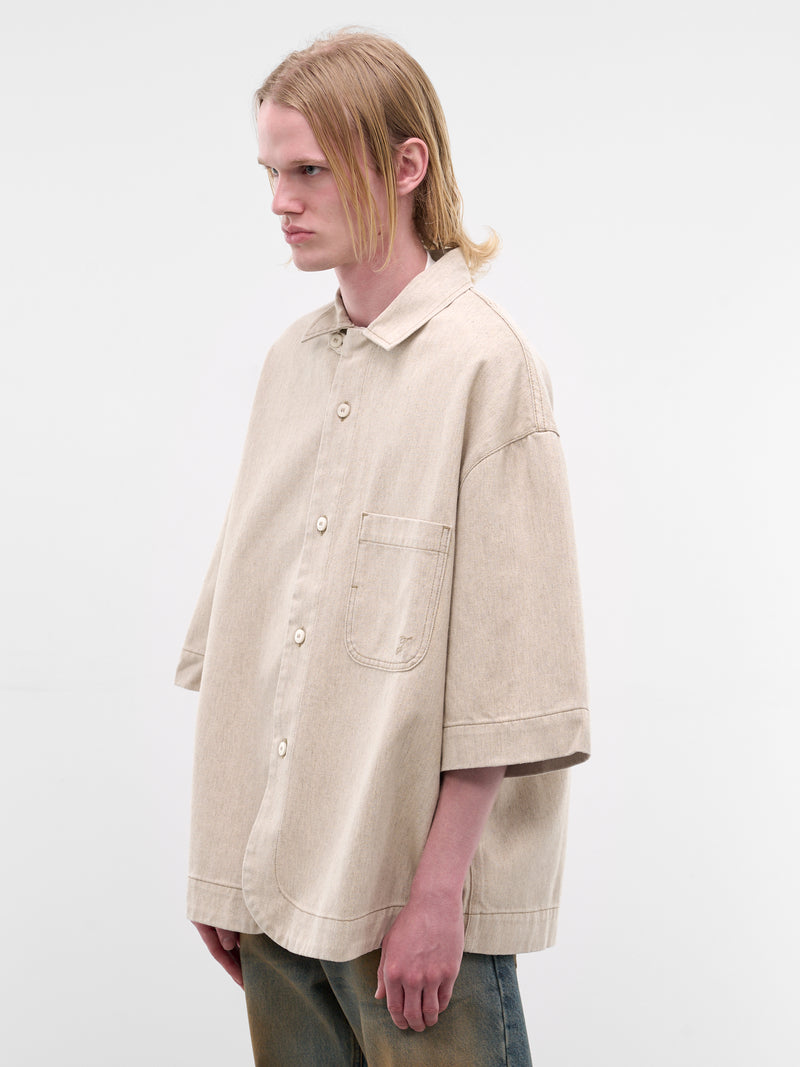 Beige Paysan De-Nîmes Denim Shirt (SHM00585AD00044-LIGHT-BEIGE)