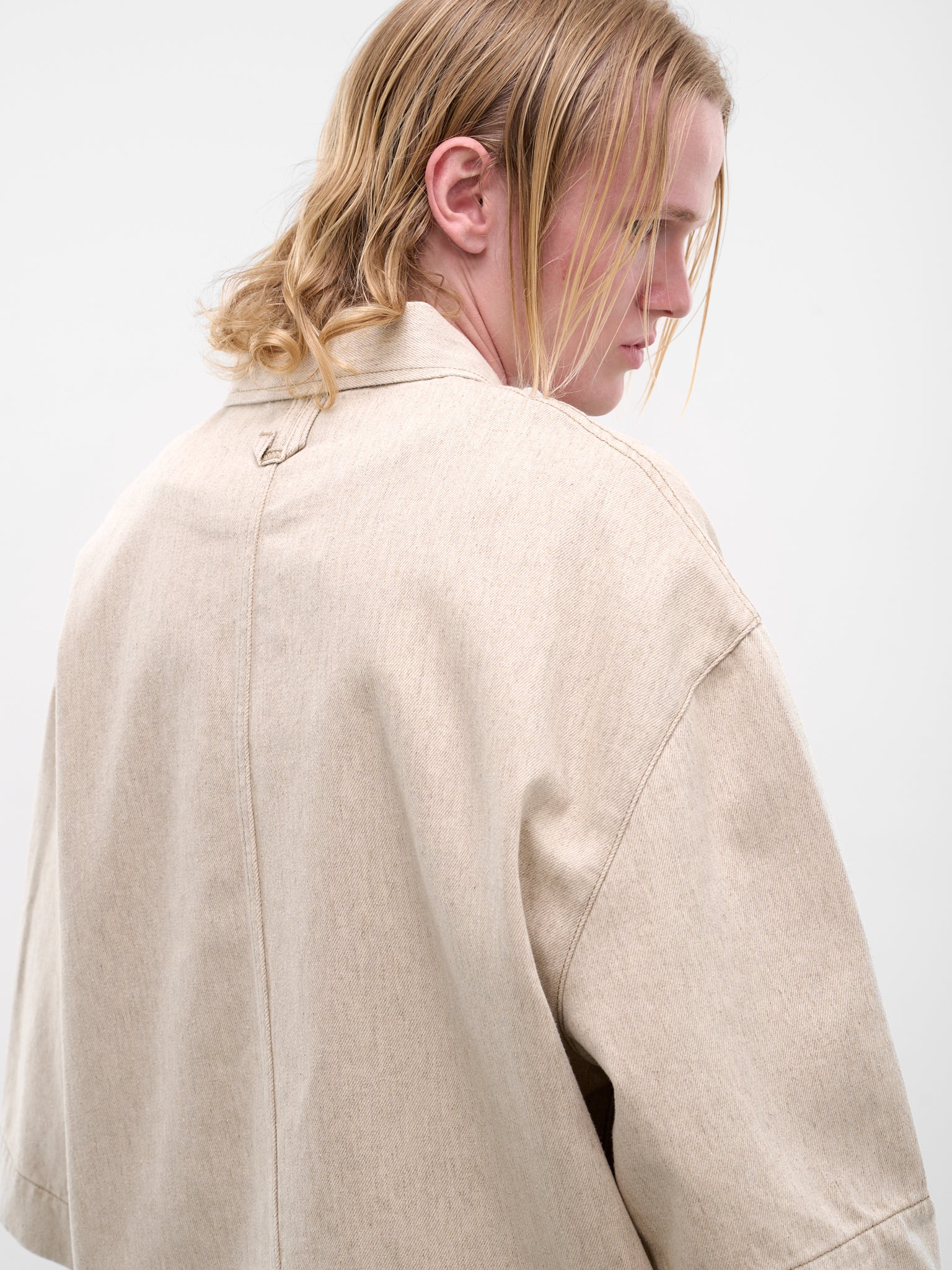 Beige Paysan De-Nîmes Denim Shirt (SHM00585AD00044-LIGHT-BEIGE)
