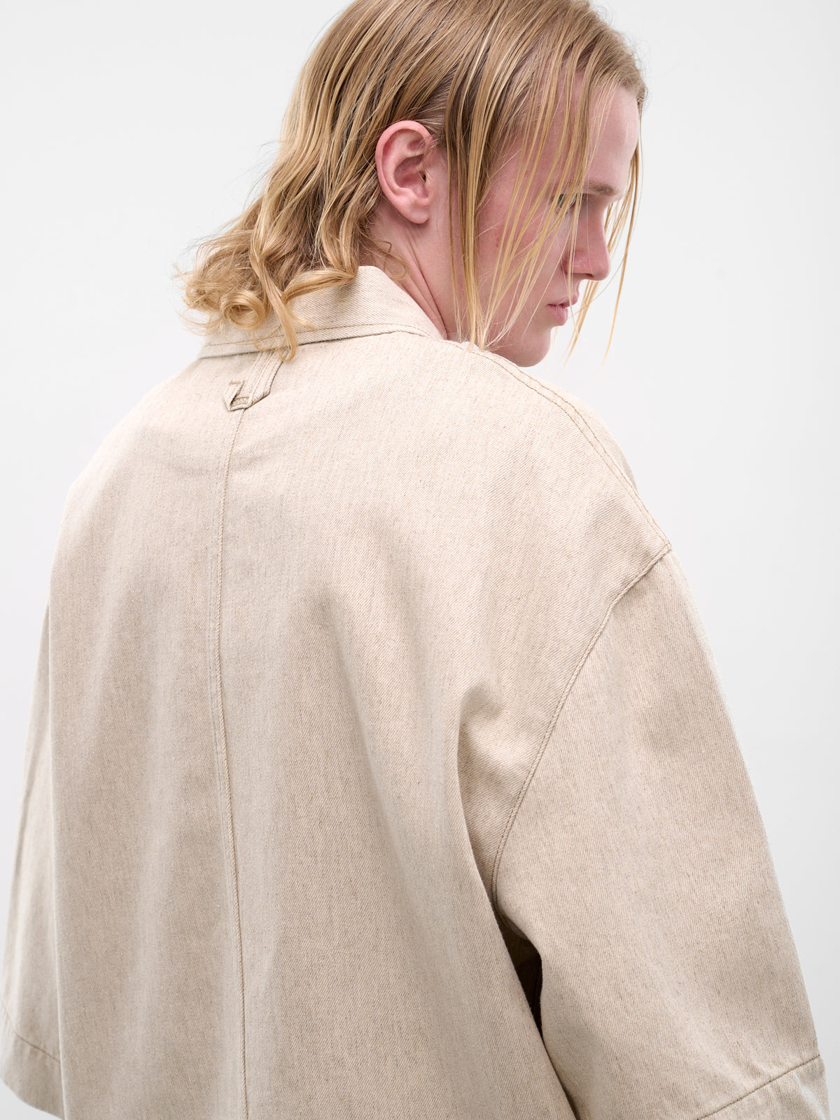 Beige Paysan De-Nîmes Denim Shirt (SHM00585AD00044-LIGHT-BEIGE)