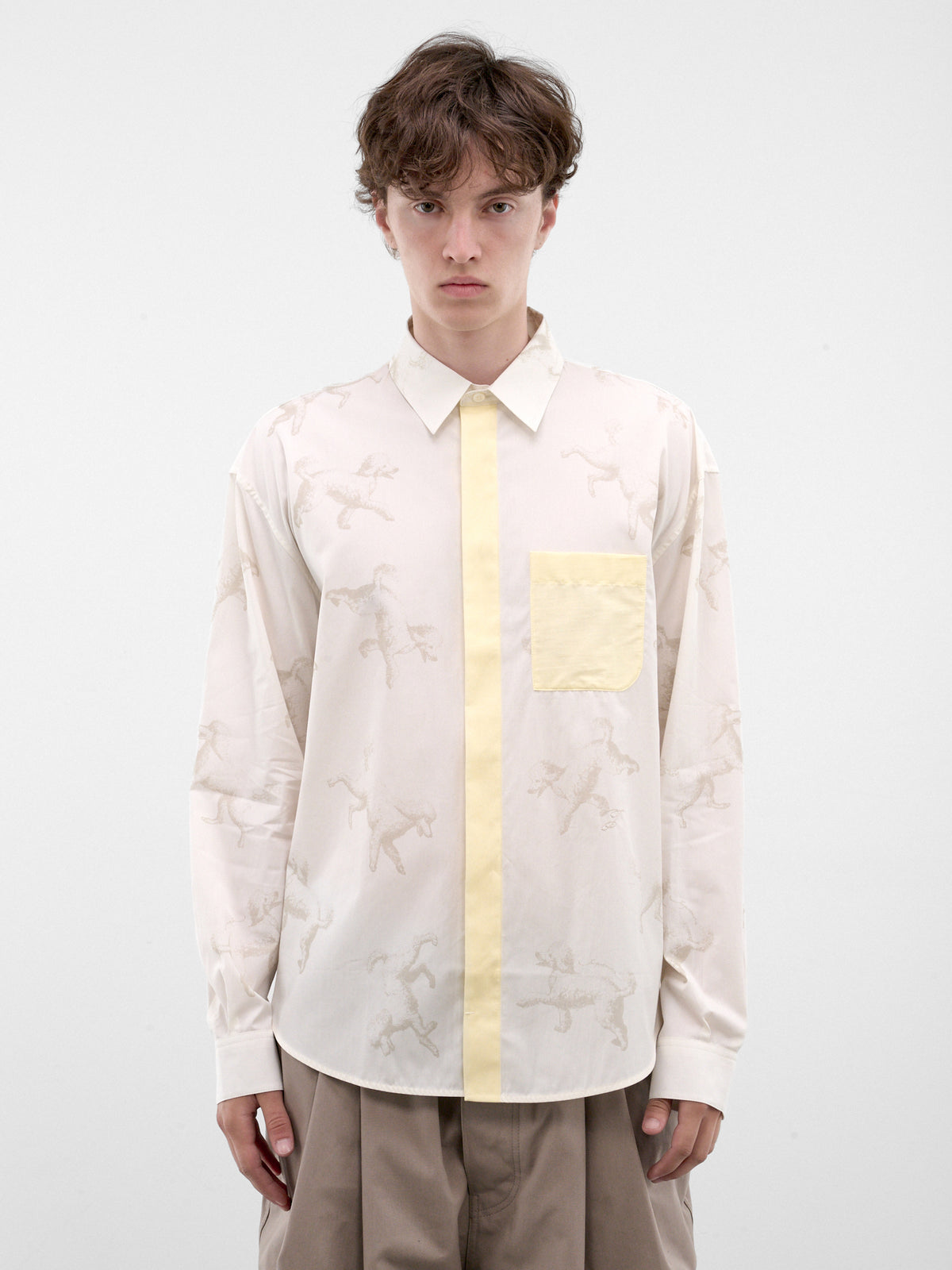 Poodle Print Button-Up Shirt (SHM00649AW00691-PRINT-ALLOVER)