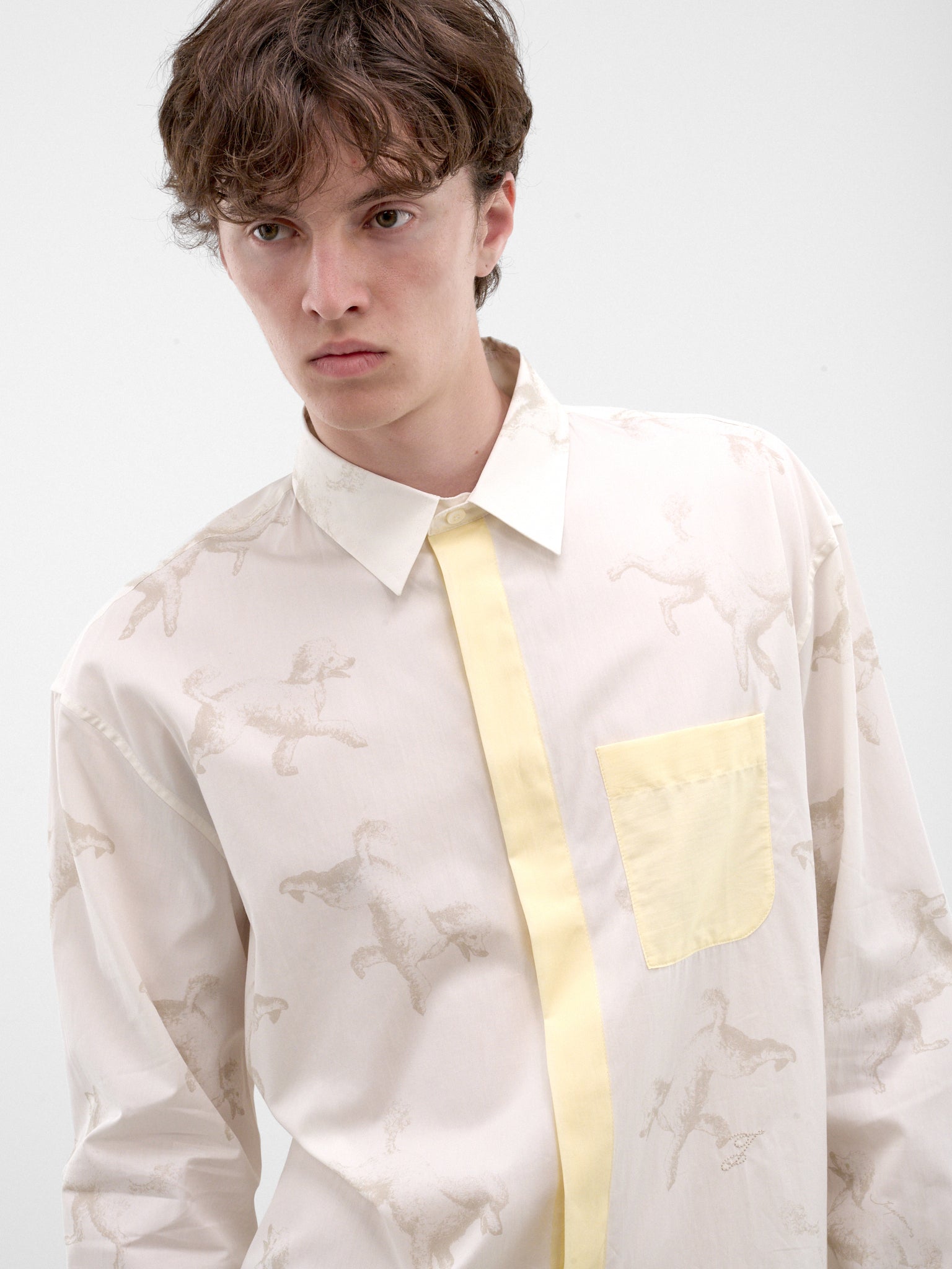 Poodle Print Button-Up Shirt (SHM00649AW00691-PRINT-ALLOVER)