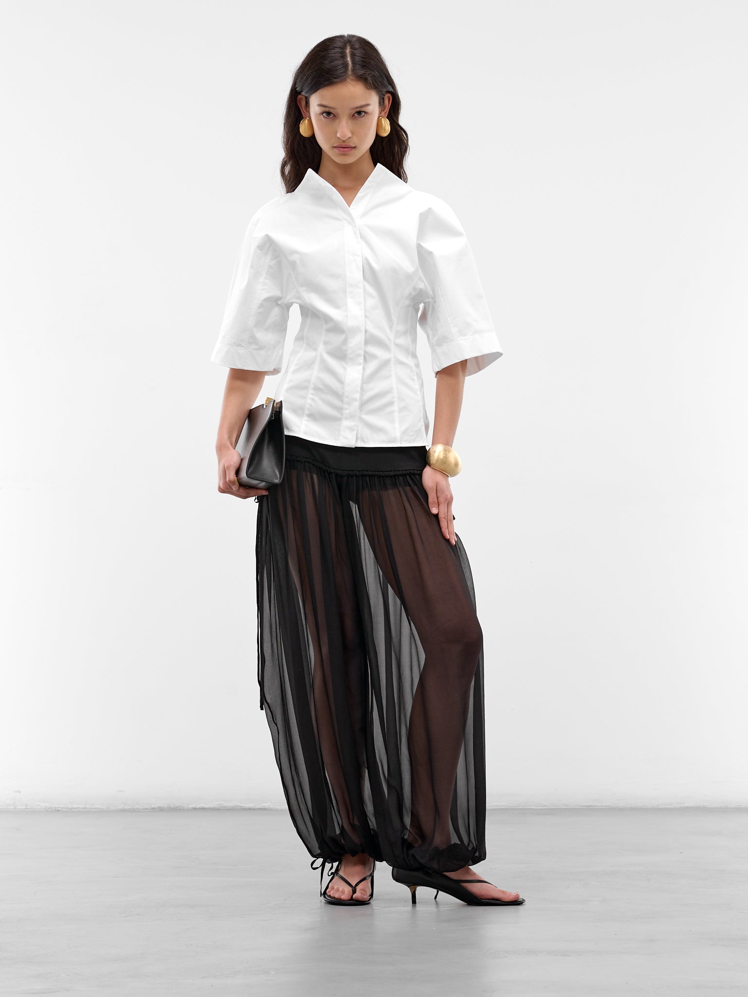 White Moisson Cotton Fitted Shirt (SHW00560AW00648-WHITE)