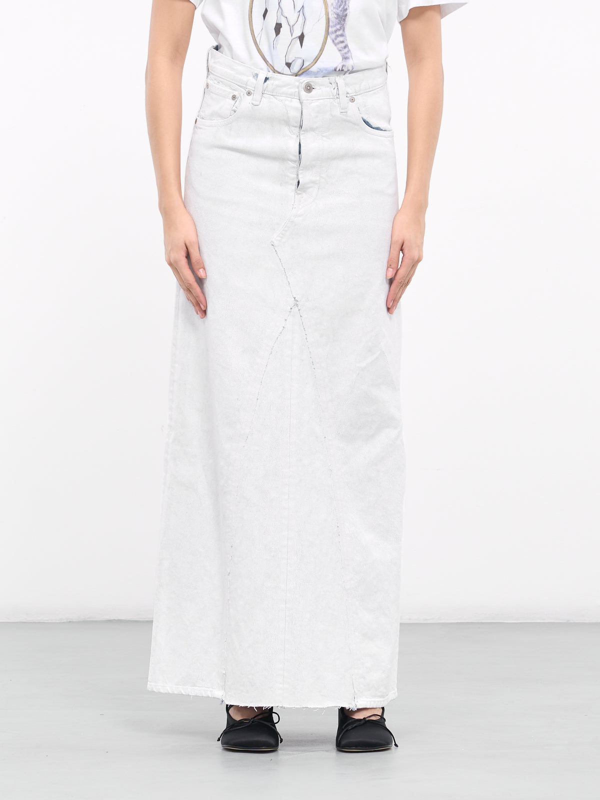 Painted Denim Maxi Skirt (SI0MA0002-S30561-967-DENIM)