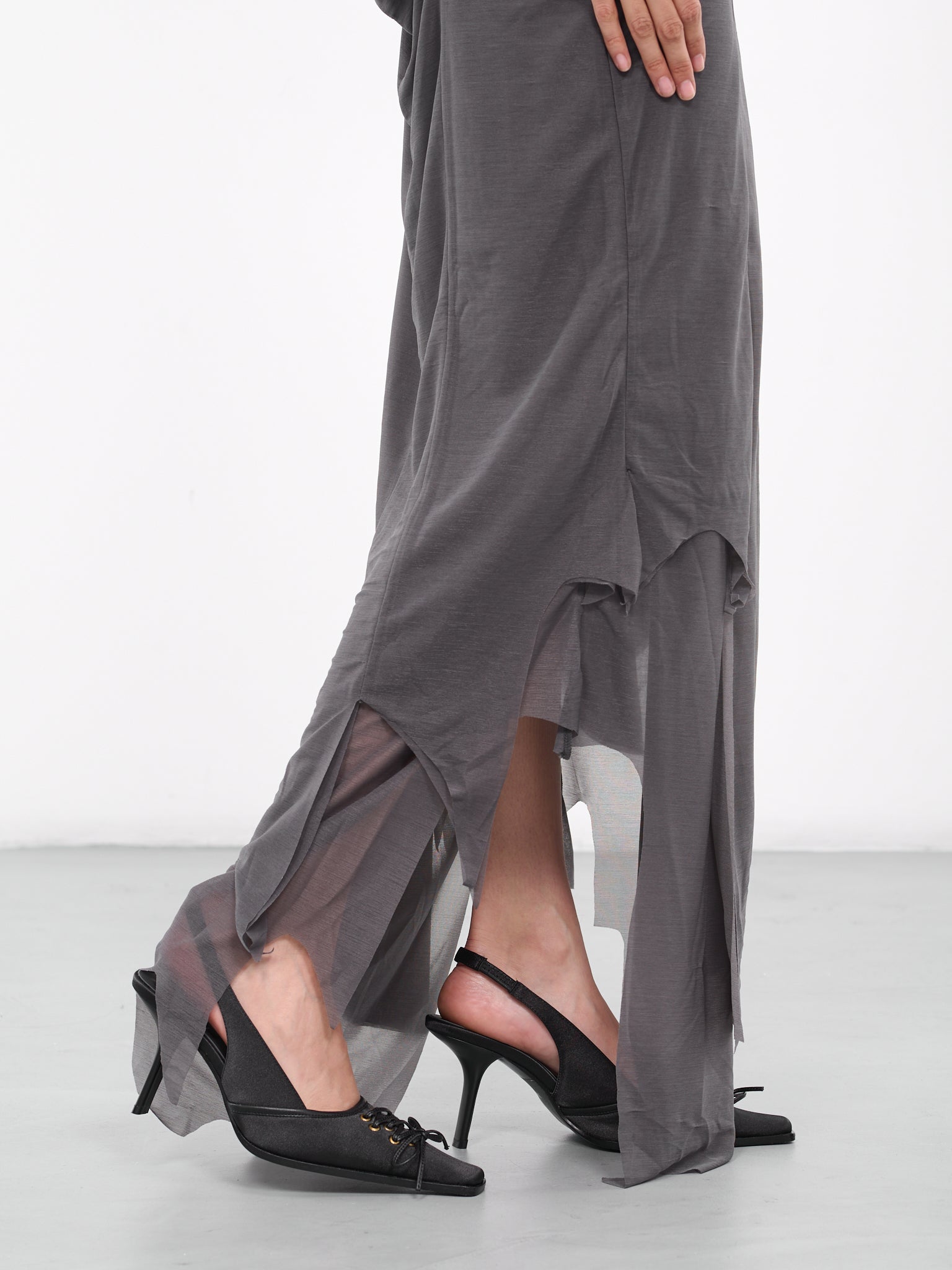Draped Strap Dress (SK-03-GR-GREY)