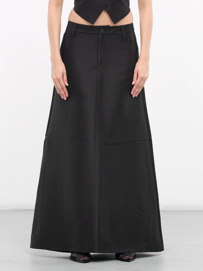 A-Shape Long Skirt (SK-14BK-BLACK)