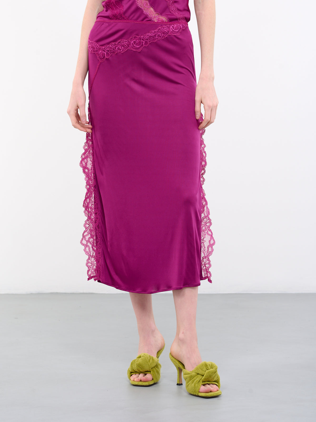 Lace Cigarette Skirt (SK007-PINK)