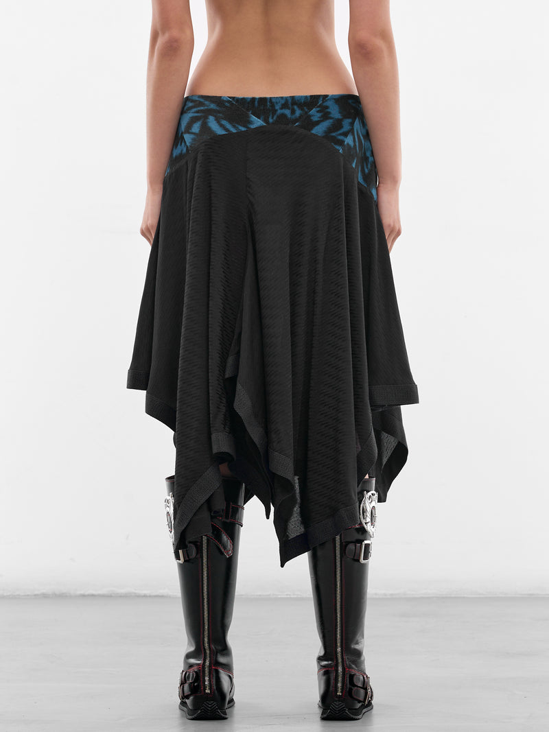 Black Klapheck Asymmetric Midi Skirt (SK01-66-NIGHT-BLACK)