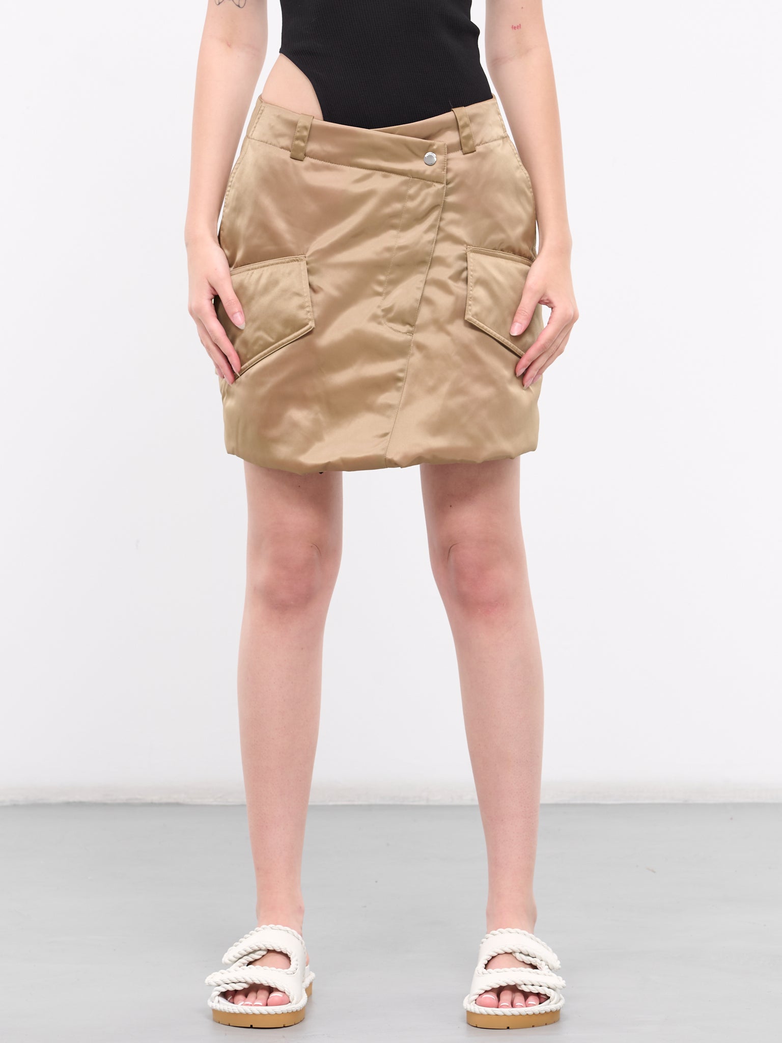 Padded Cargo Mini Skirt (SK0170-PG1535-BEIGE)