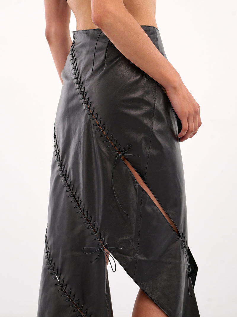 Emma Skirt (SK023-W-LEA-BLACK)