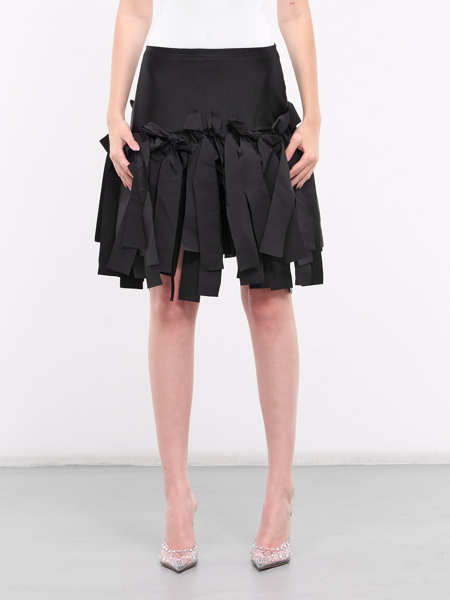 Bow Body-Con Skirt (SK026A-BLACK)