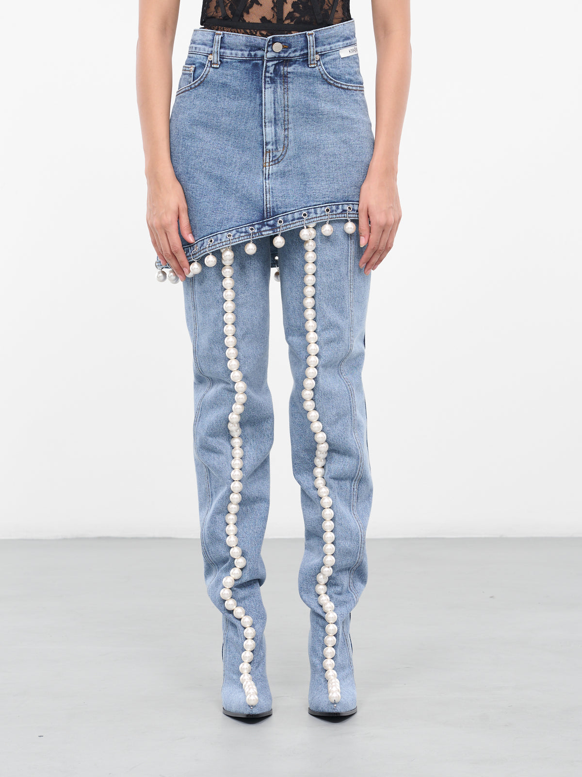 Pearl Denim Skirt (SK03-SB-SKY-BLUE)