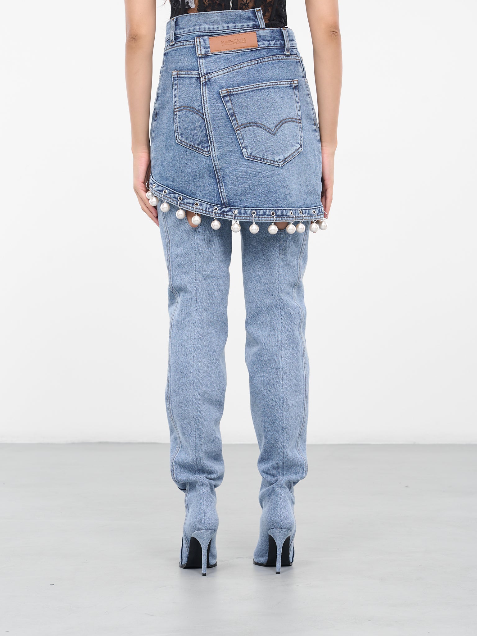 Pearl Denim Skirt (SK03-SB-SKY-BLUE)