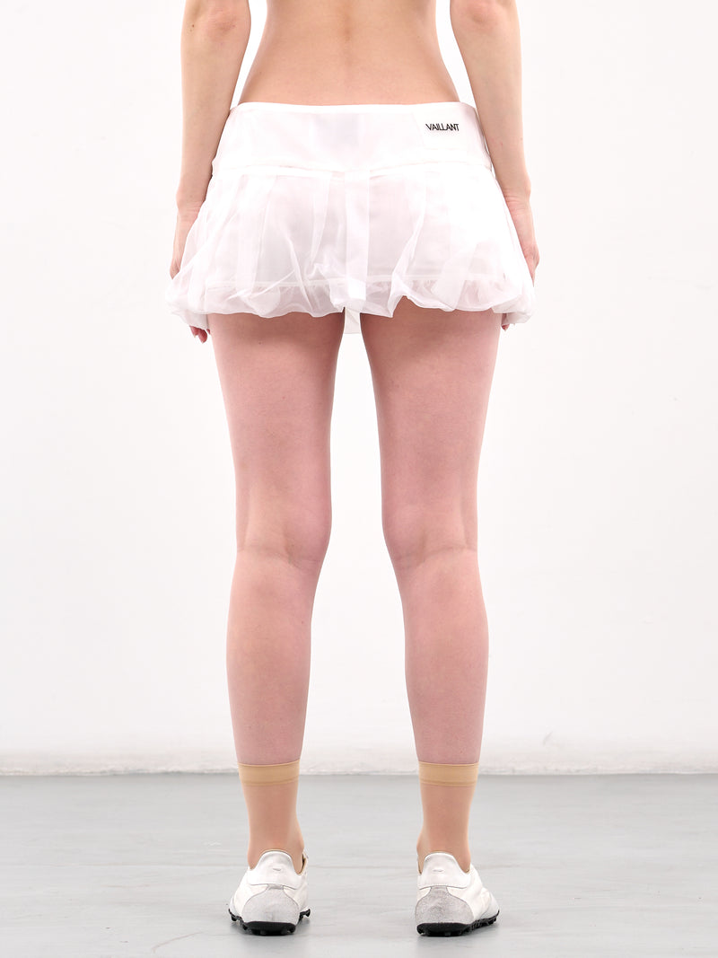 Balloon Hem Mini Skirt (SK030-WHITE)