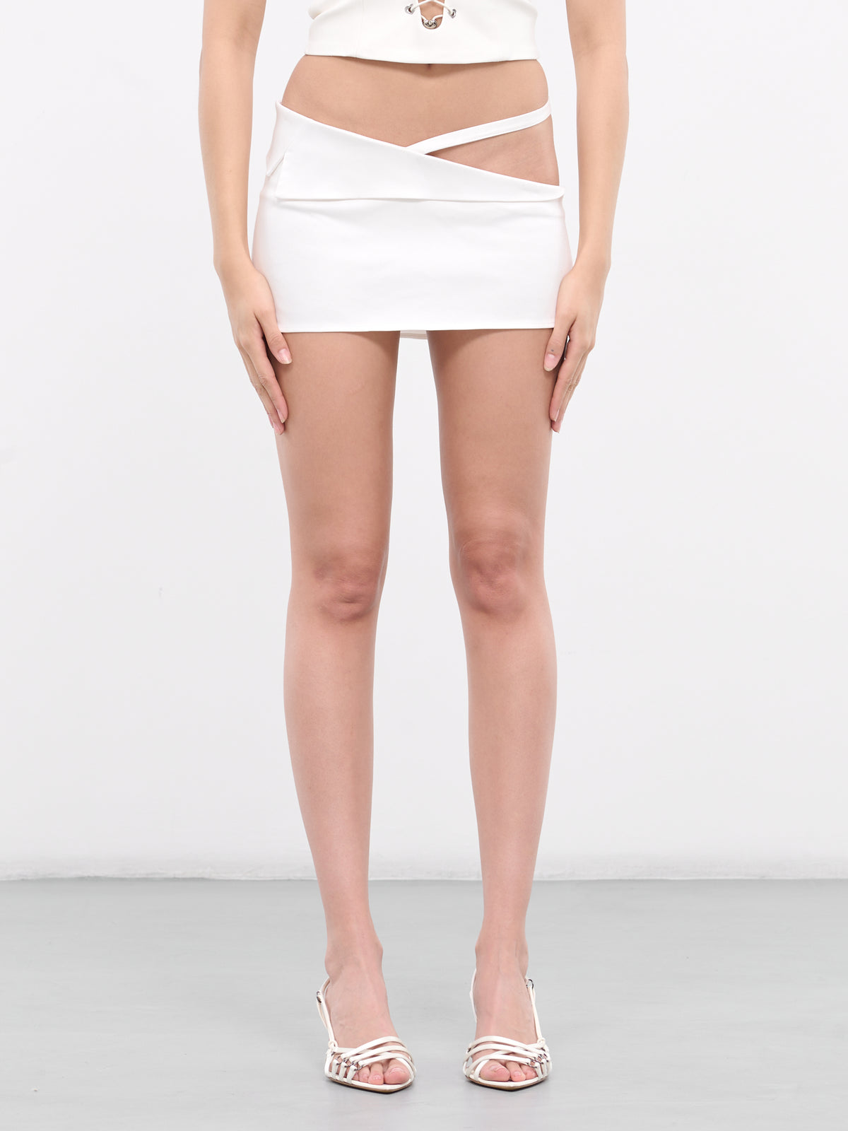 Paulette Lapel Mini Skirt (SK068-PAULETTE-VIRGIN-WHITE)