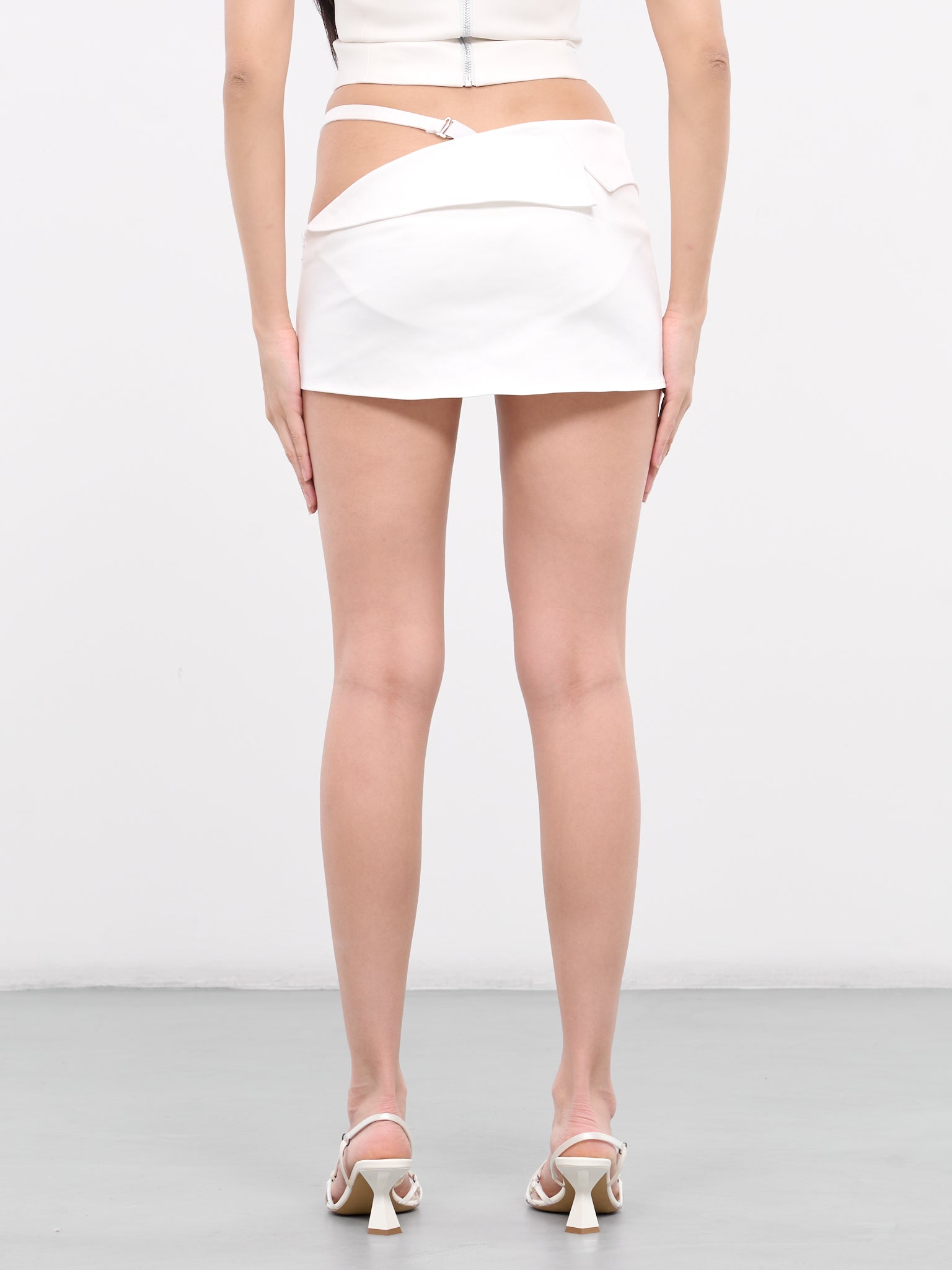 Paulette Lapel Mini Skirt (SK068-PAULETTE-VIRGIN-WHITE)