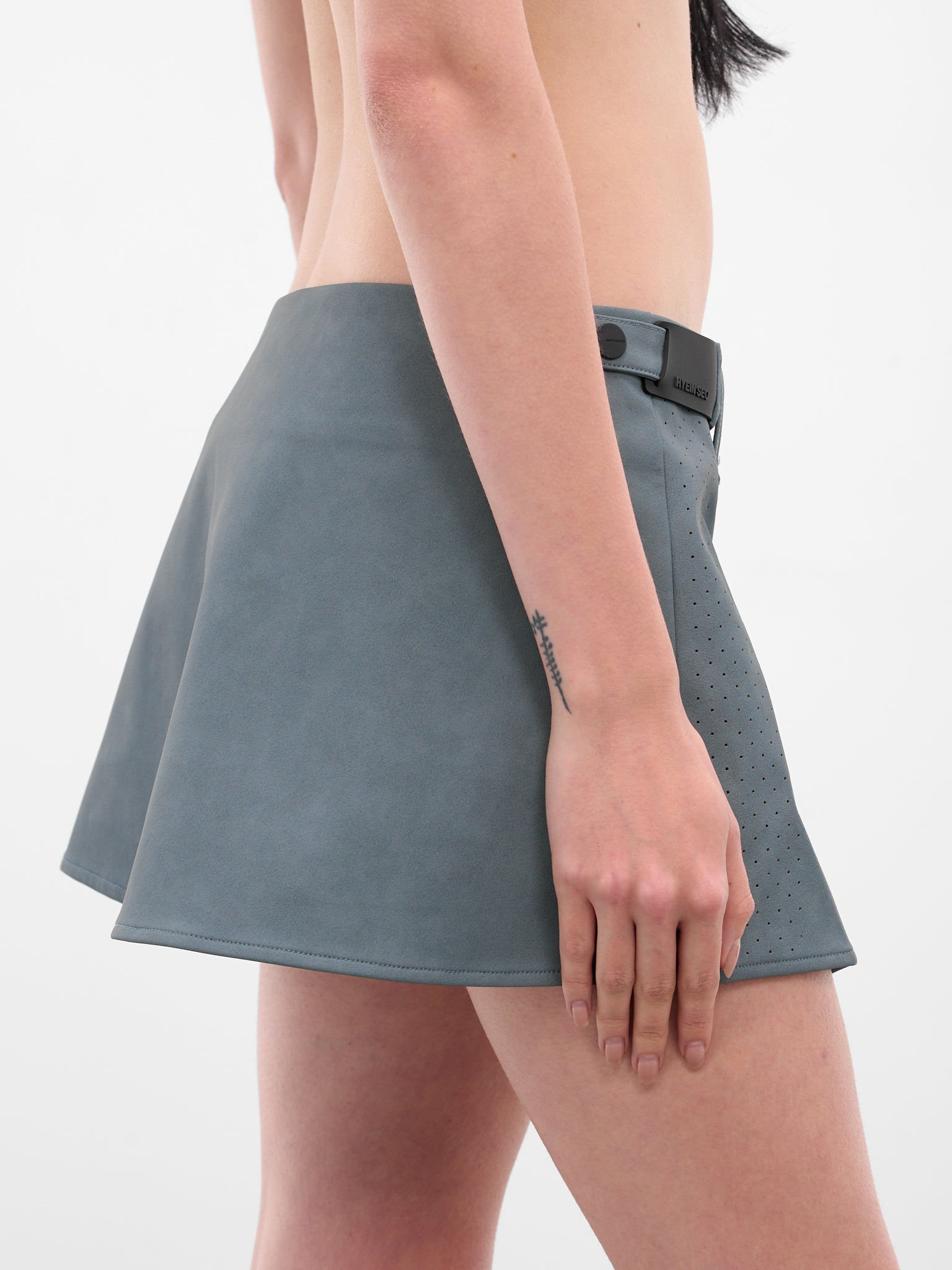 Gray Racer Wrap Mini Skirt (SK2SG-SLATE-GREY)