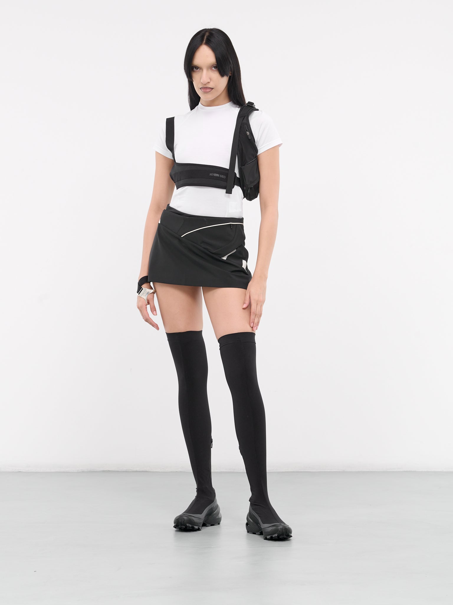 Cinched Wrap Skirt (SK3K-S24-BLACK)