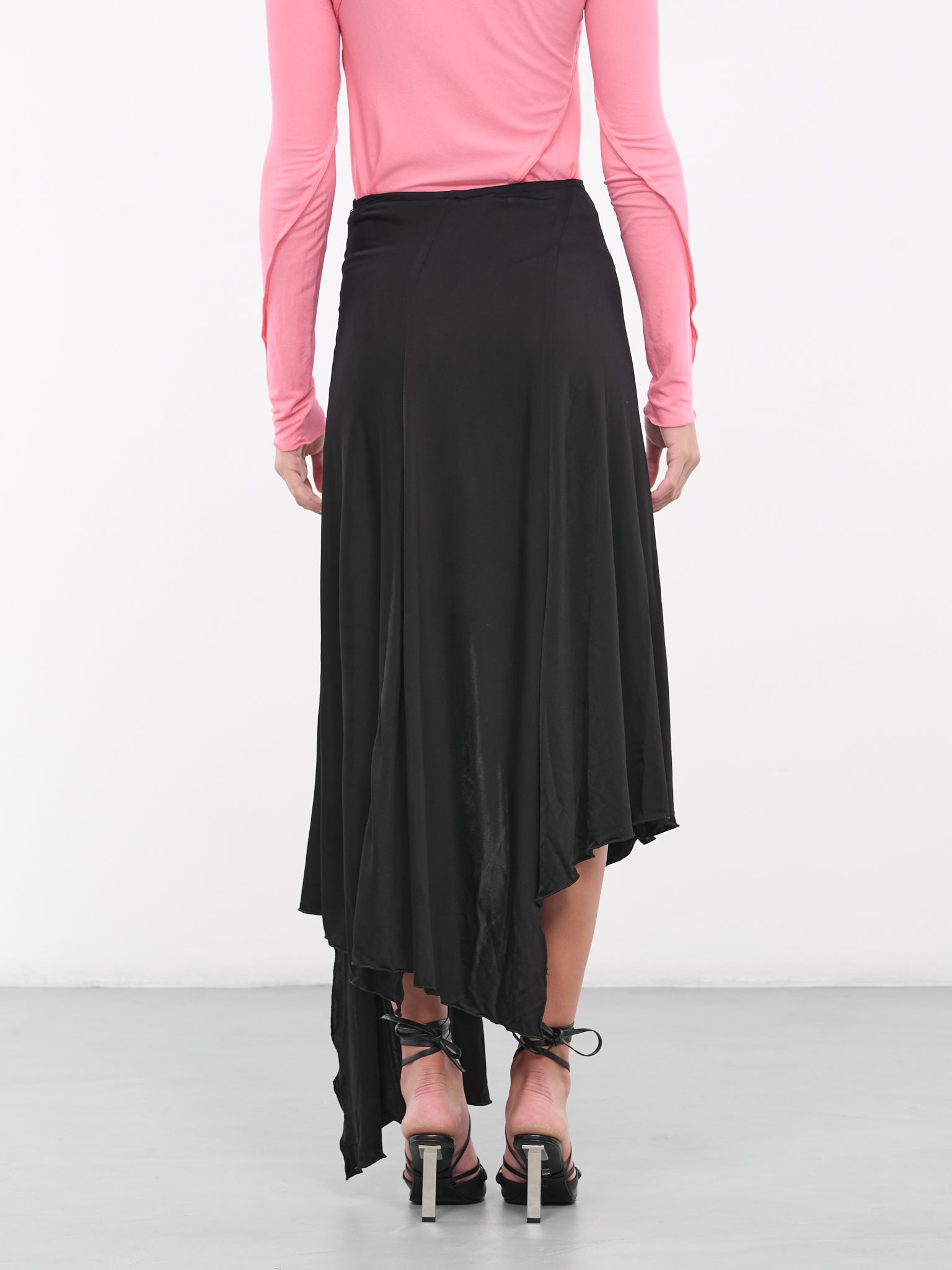 Drape Midi Skirt (SK50-1-BLACK)