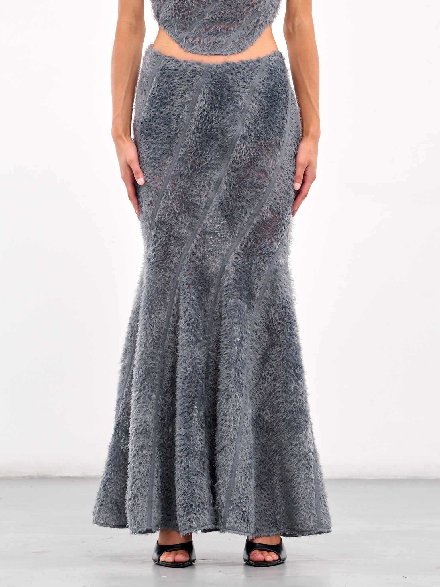 Swirled Coral Skirt (SK09P1BU680-BLUE-GREY)