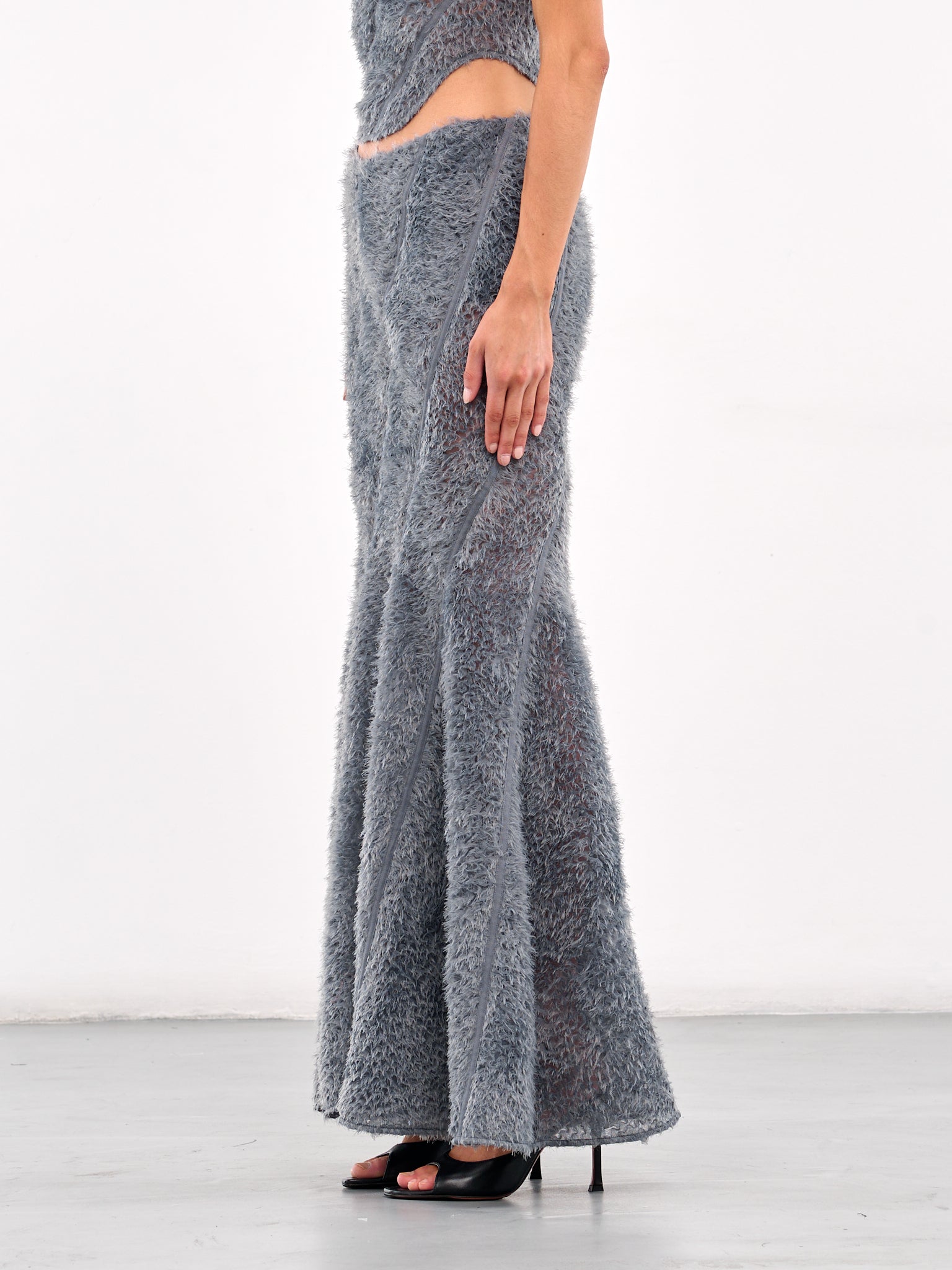 Swirled Coral Skirt (SK09P1BU680-BLUE-GREY)