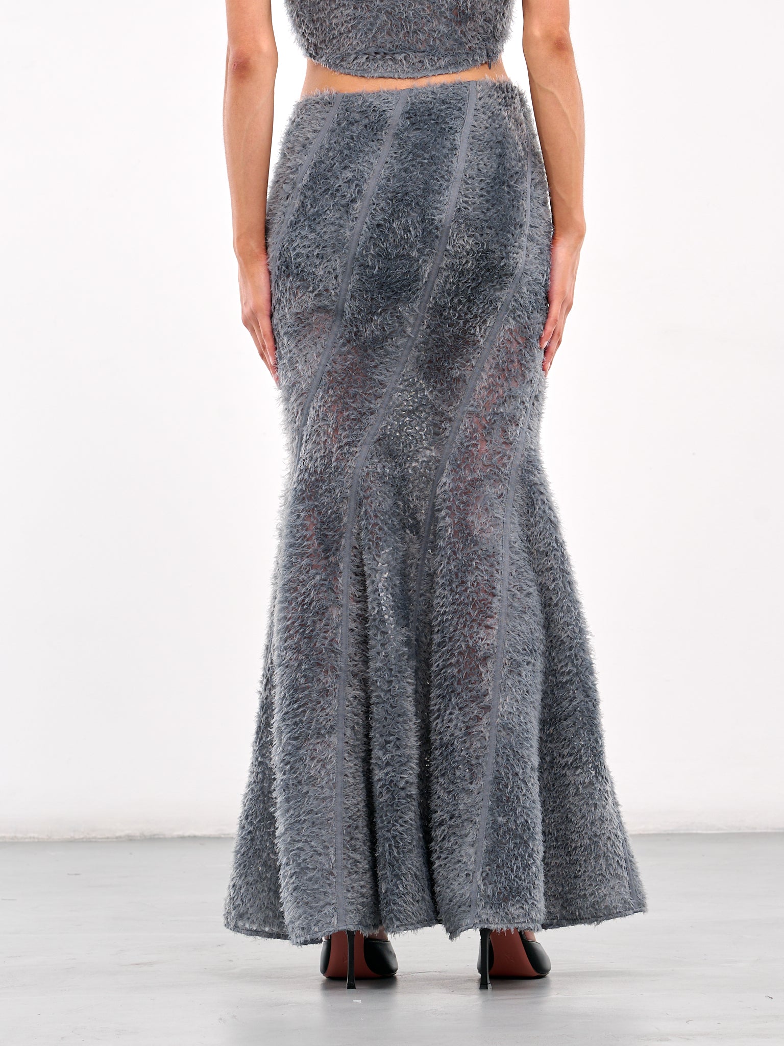 Swirled Coral Skirt (SK09P1BU680-BLUE-GREY)