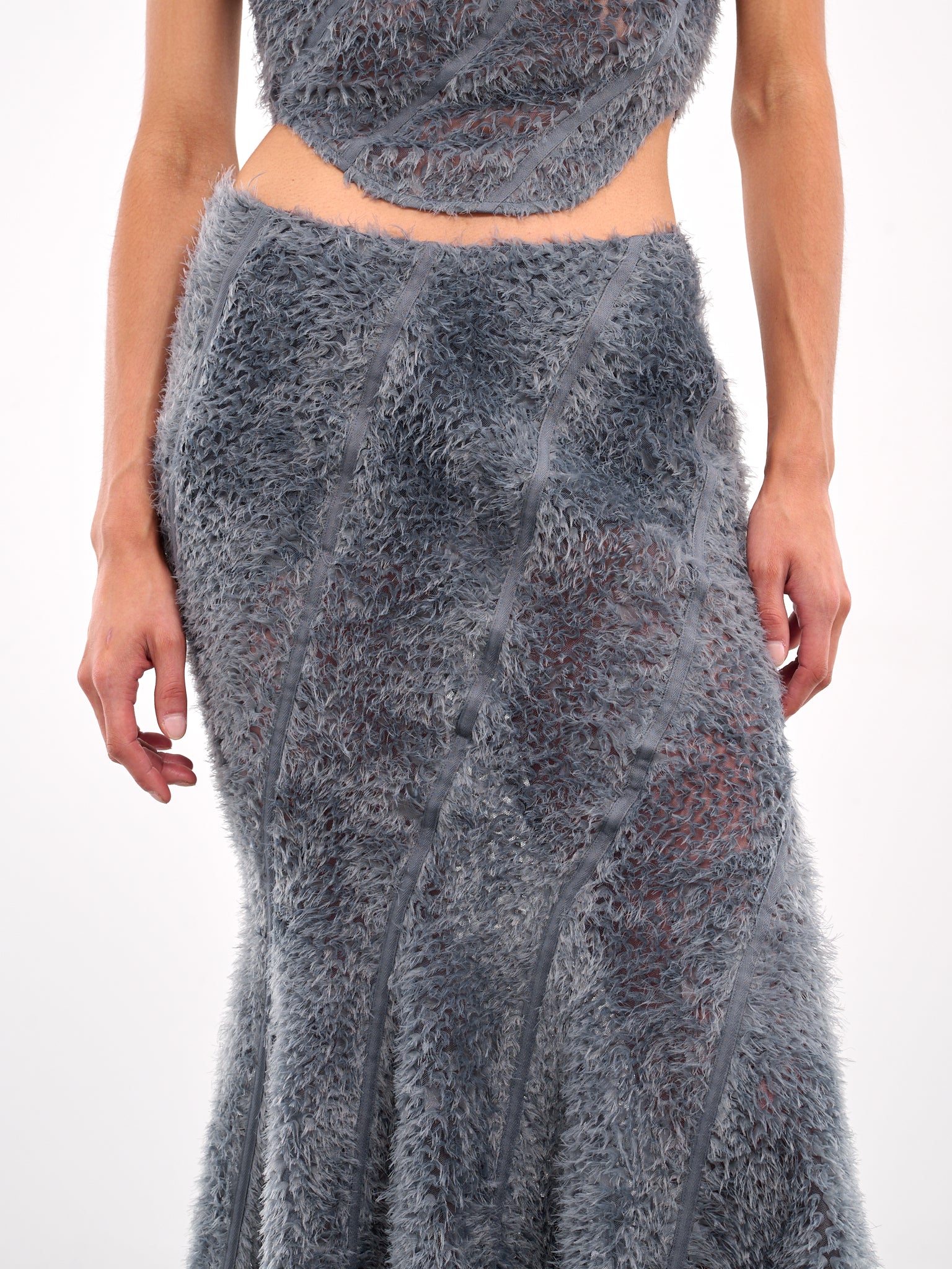 Swirled Coral Skirt (SK09P1BU680-BLUE-GREY)