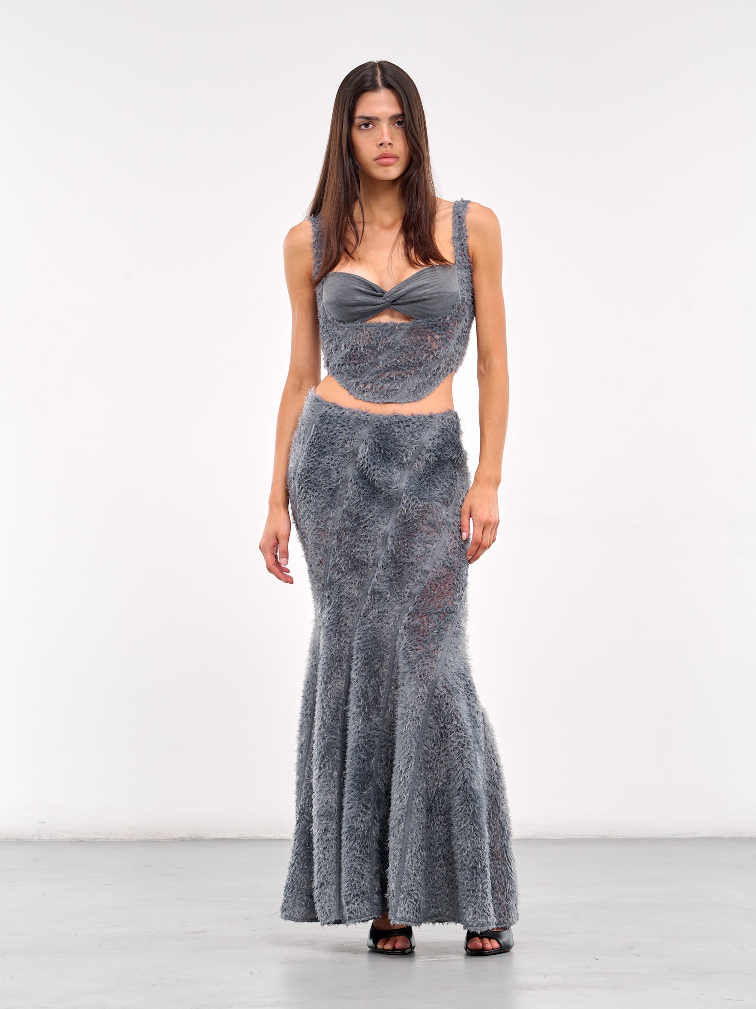 Swirled Coral Skirt (SK09P1BU680-BLUE-GREY)