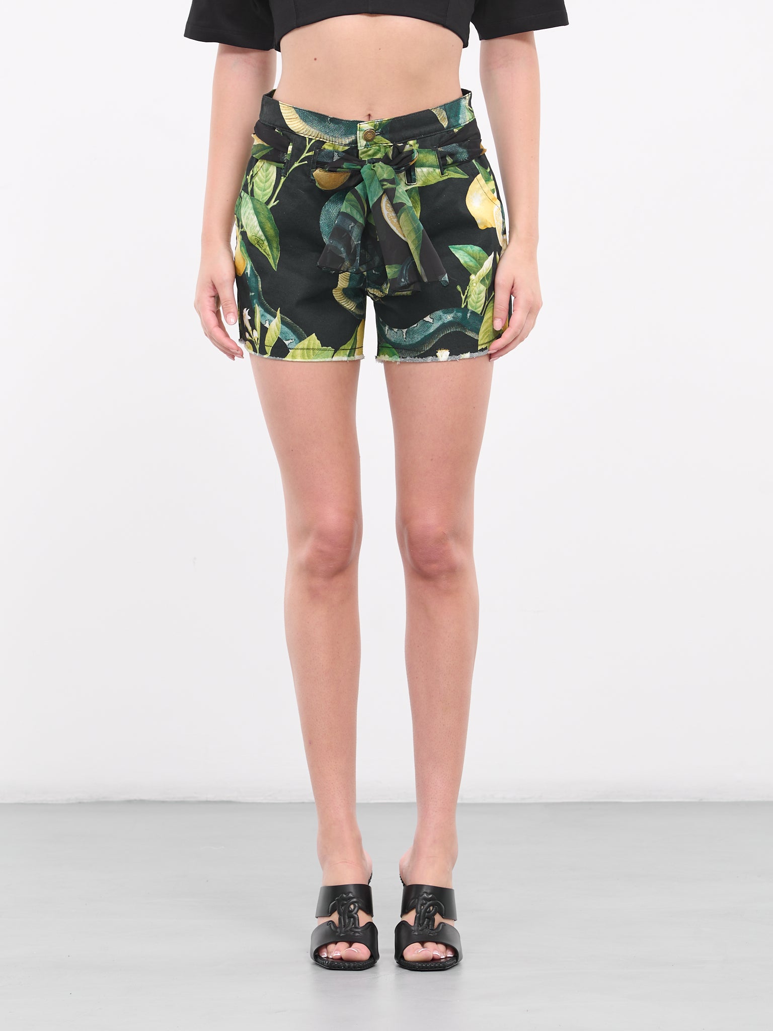 Lemon Print Shorts (SKJ208-DAI89-NERO)