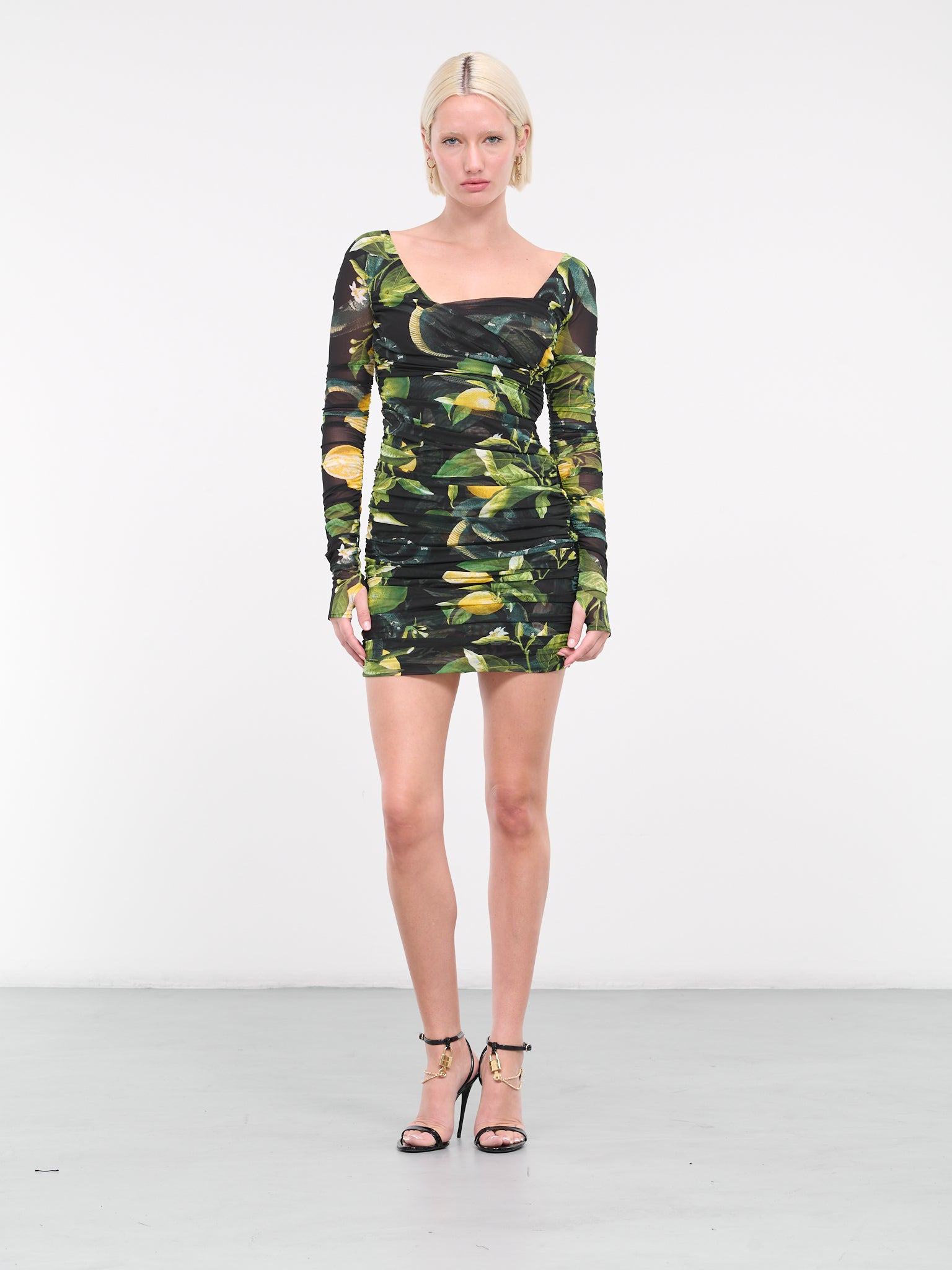 Lemon Print Dress (SKT121-6HI89-NERO)