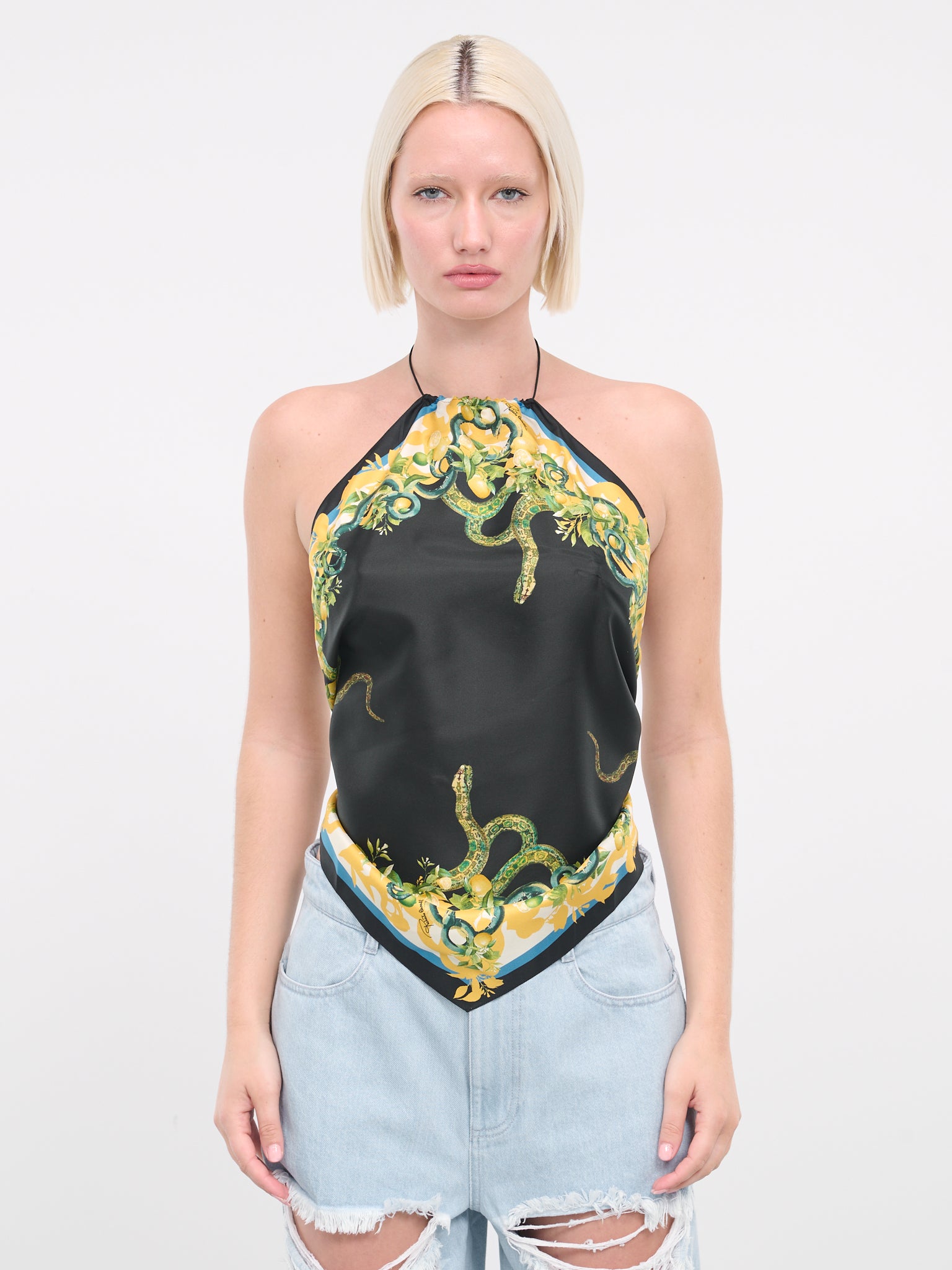 Snake Print Top (SKT603-4QL30-NERO)