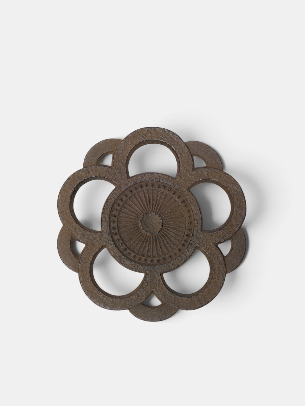 Vintage Black Circular Flower Coaster (BLACK-COASTER)
