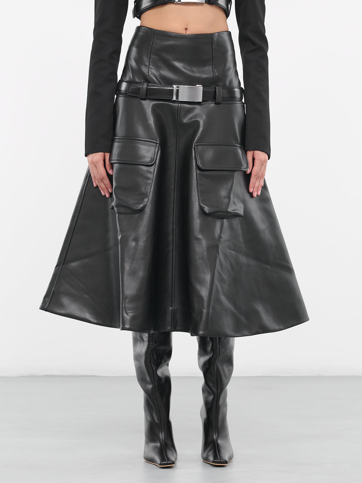 Flared Cargo Skirt (SKVLB-K11-BLACK)