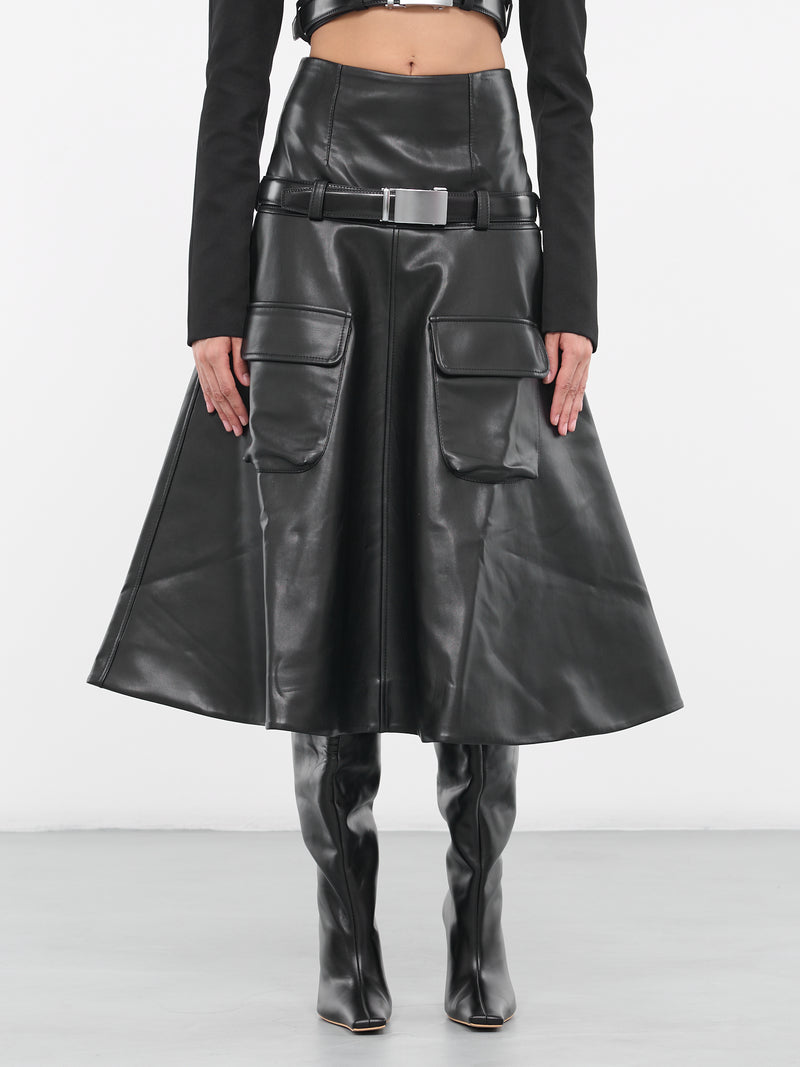 Flared Cargo Skirt (SKVLB-K11-BLACK)