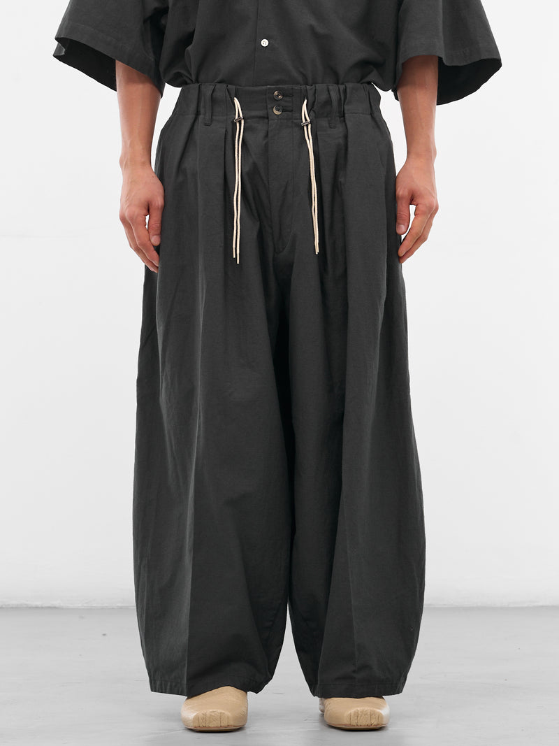 Black Satin Wide Leg Trousers (SL25SS-CLCL-CH-SATIN-BLACK)