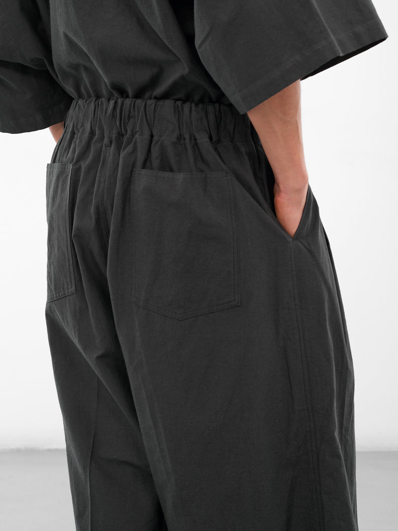 Black Satin Wide Leg Trousers (SL25SS-CLCL-CH-SATIN-BLACK)