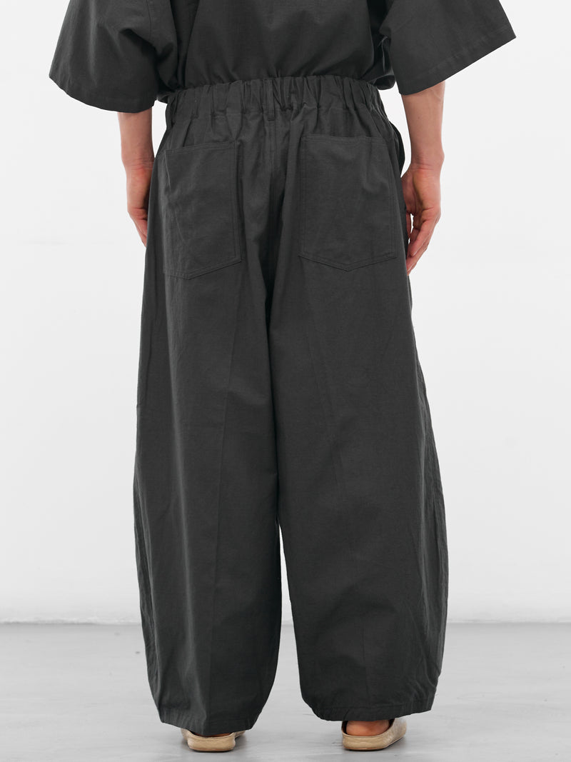 Black Satin Wide Leg Trousers (SL25SS-CLCL-CH-SATIN-BLACK)