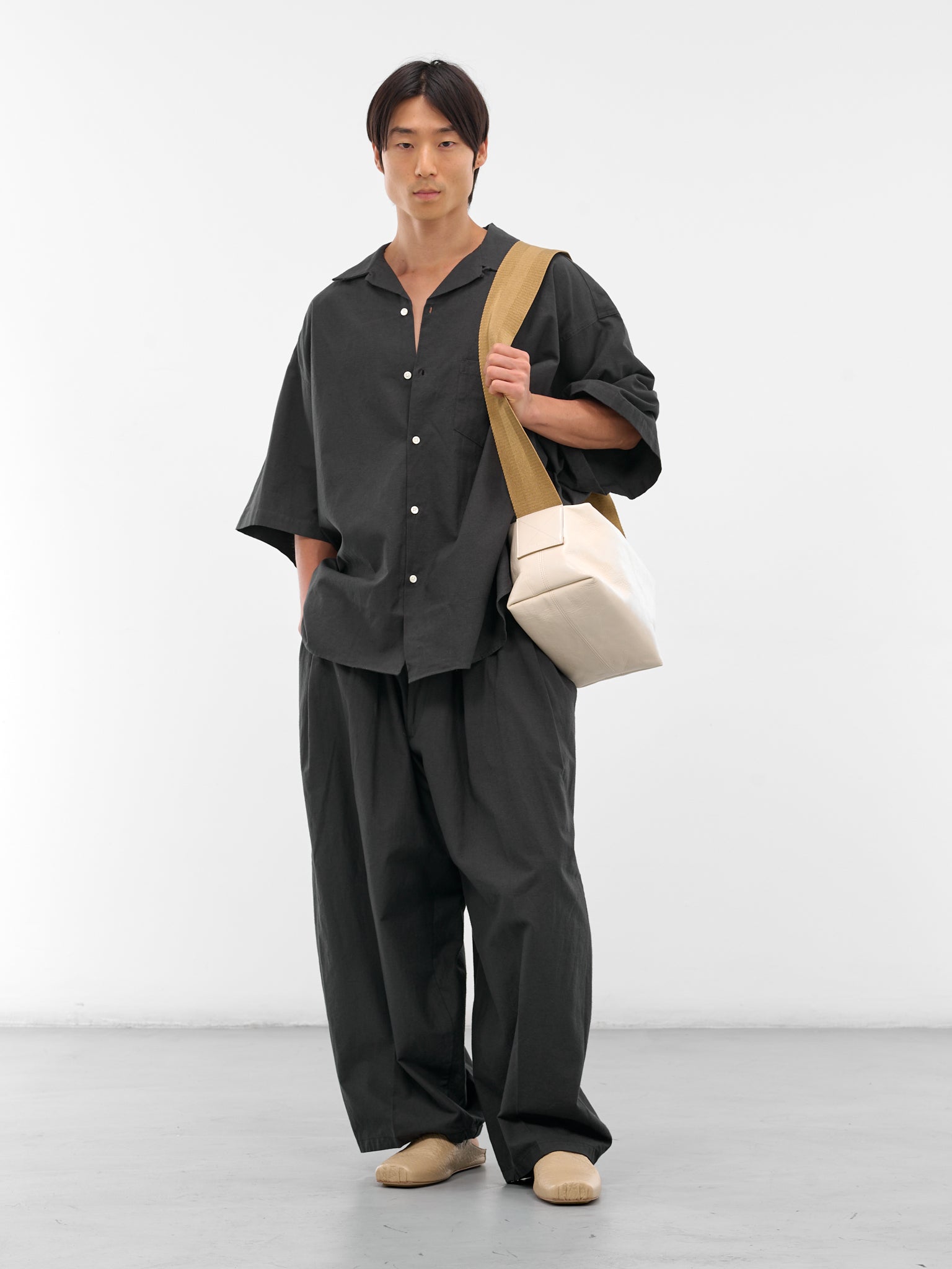 Black Satin Short Sleeve Shirt (SL25SS-OCSHSSCL-CH-SATIN-BLACK)