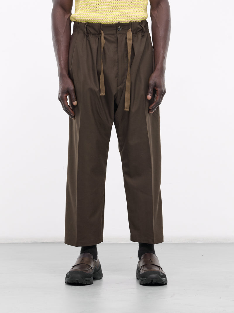 Elasticated Trousers (SLEC-BTTW-BRW-BROWN)