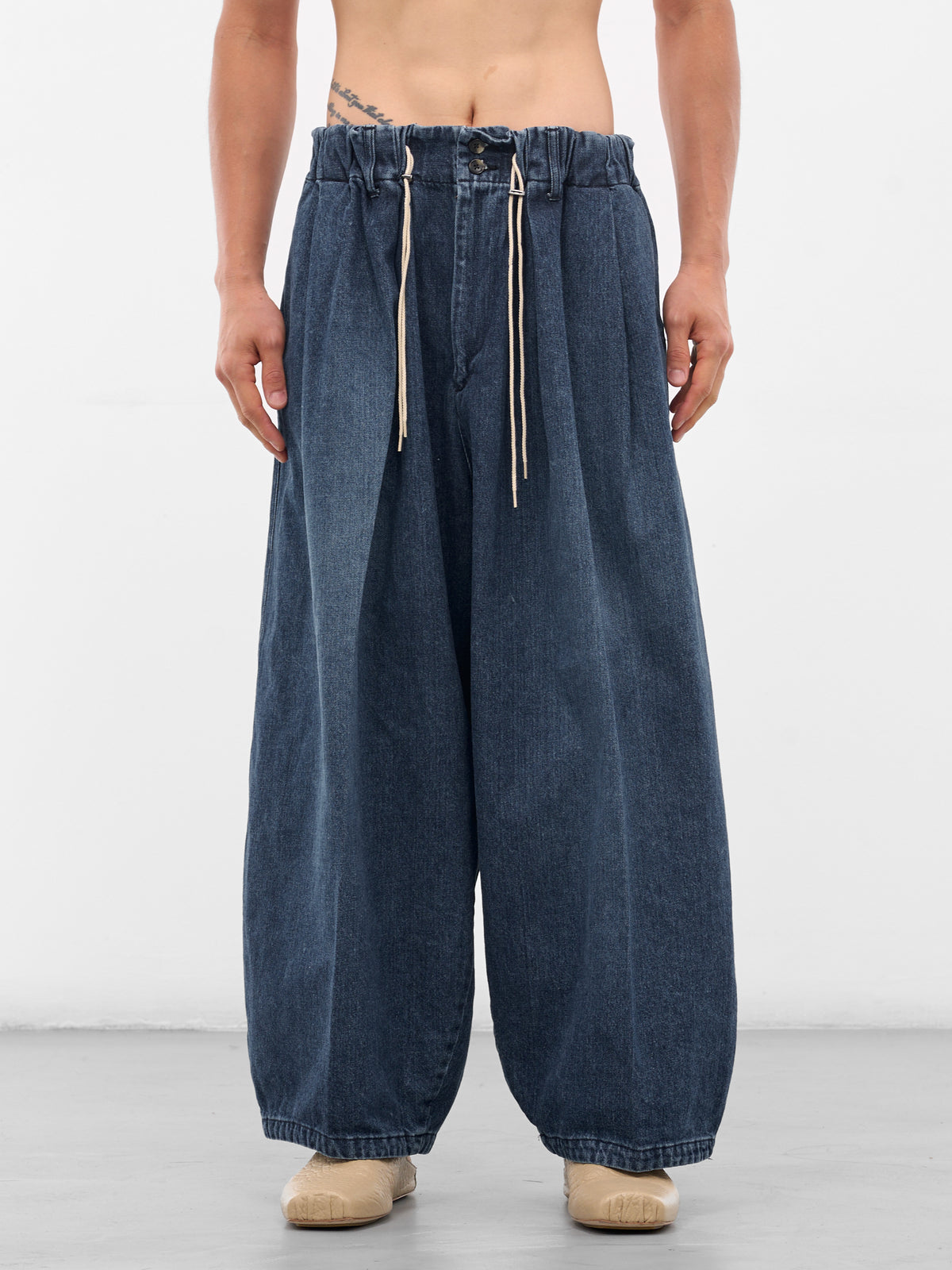 Blue Denim Wide Leg Trousers (SLEC-CPOD-DWWH-BLUE)
