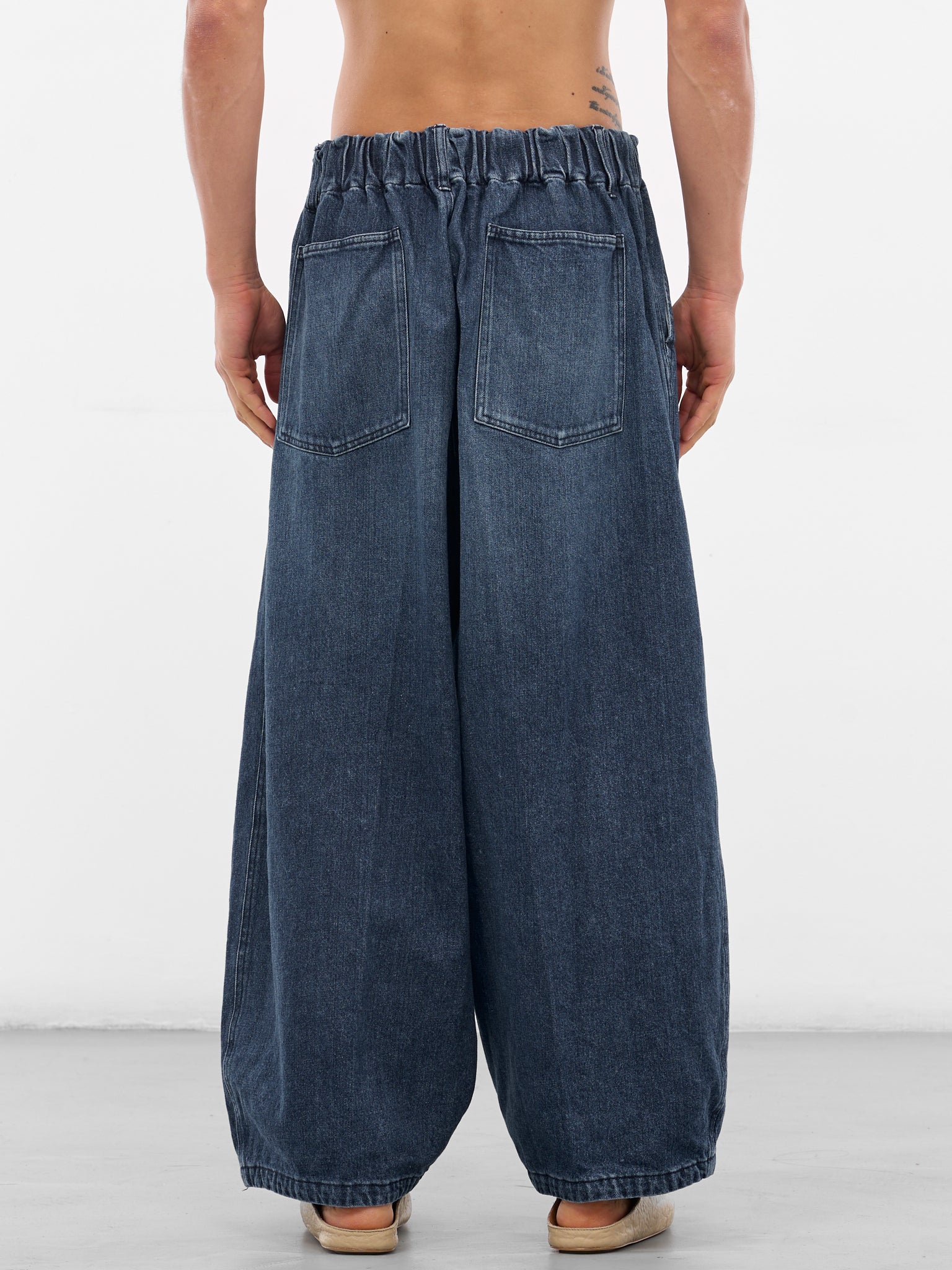 Blue Denim Wide Leg Trousers (SLEC-CPOD-DWWH-BLUE)