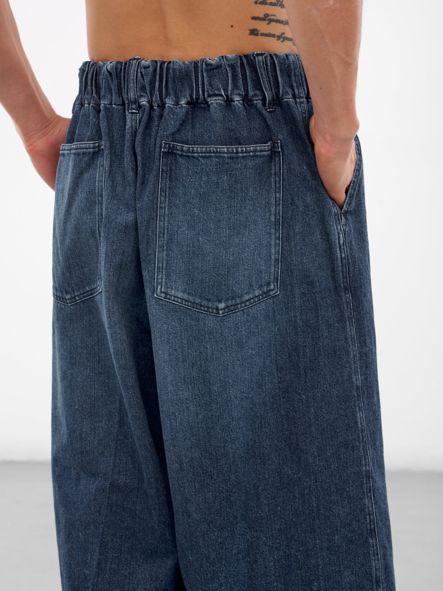 Blue Denim Wide Leg Trousers (SLEC-CPOD-DWWH-BLUE)